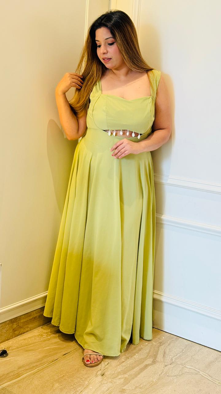 Lorina Dress- Blue, Pink, Green