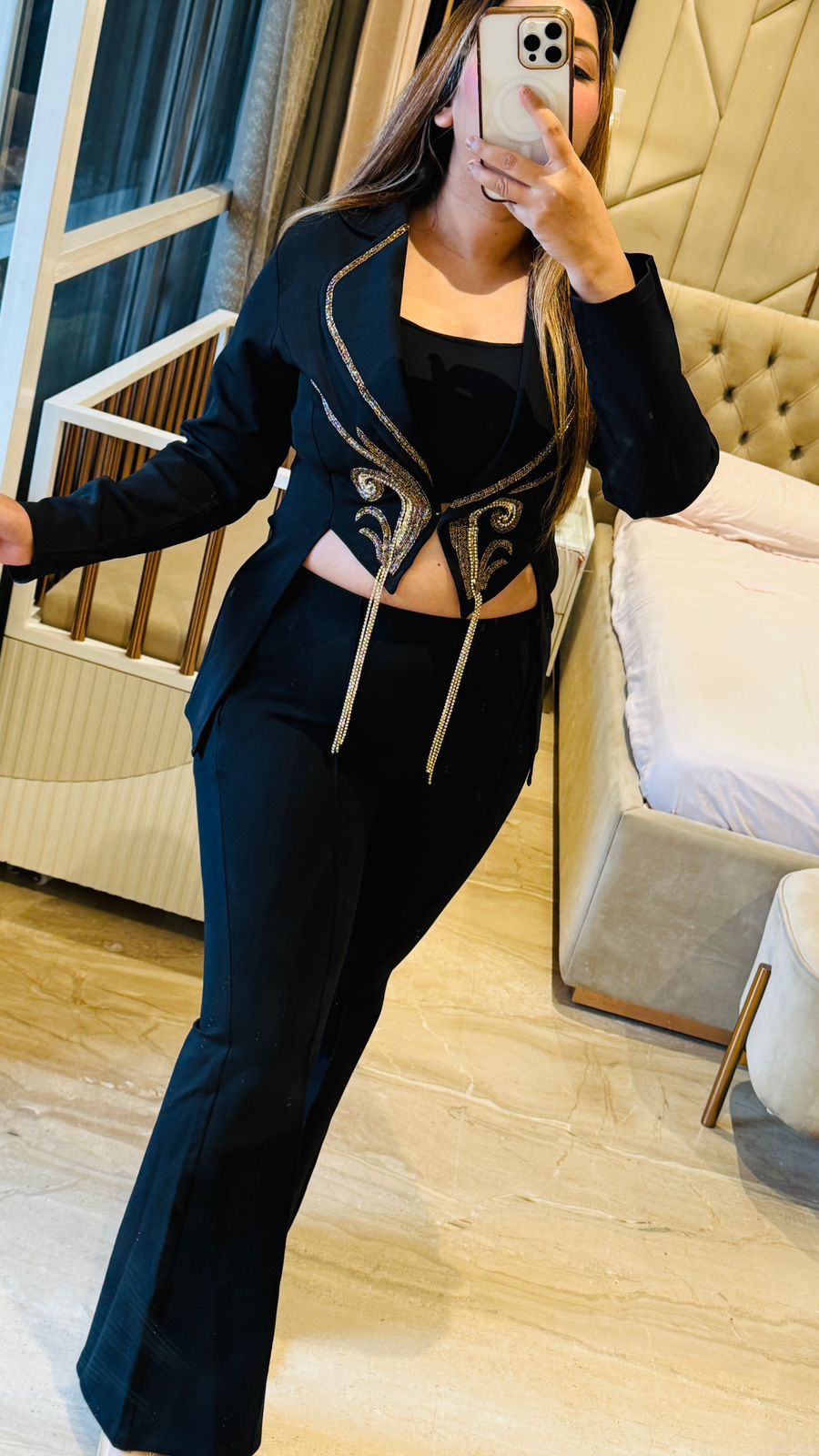 Ivana 3PC Blazer Set- Black, Blue, White, Pink