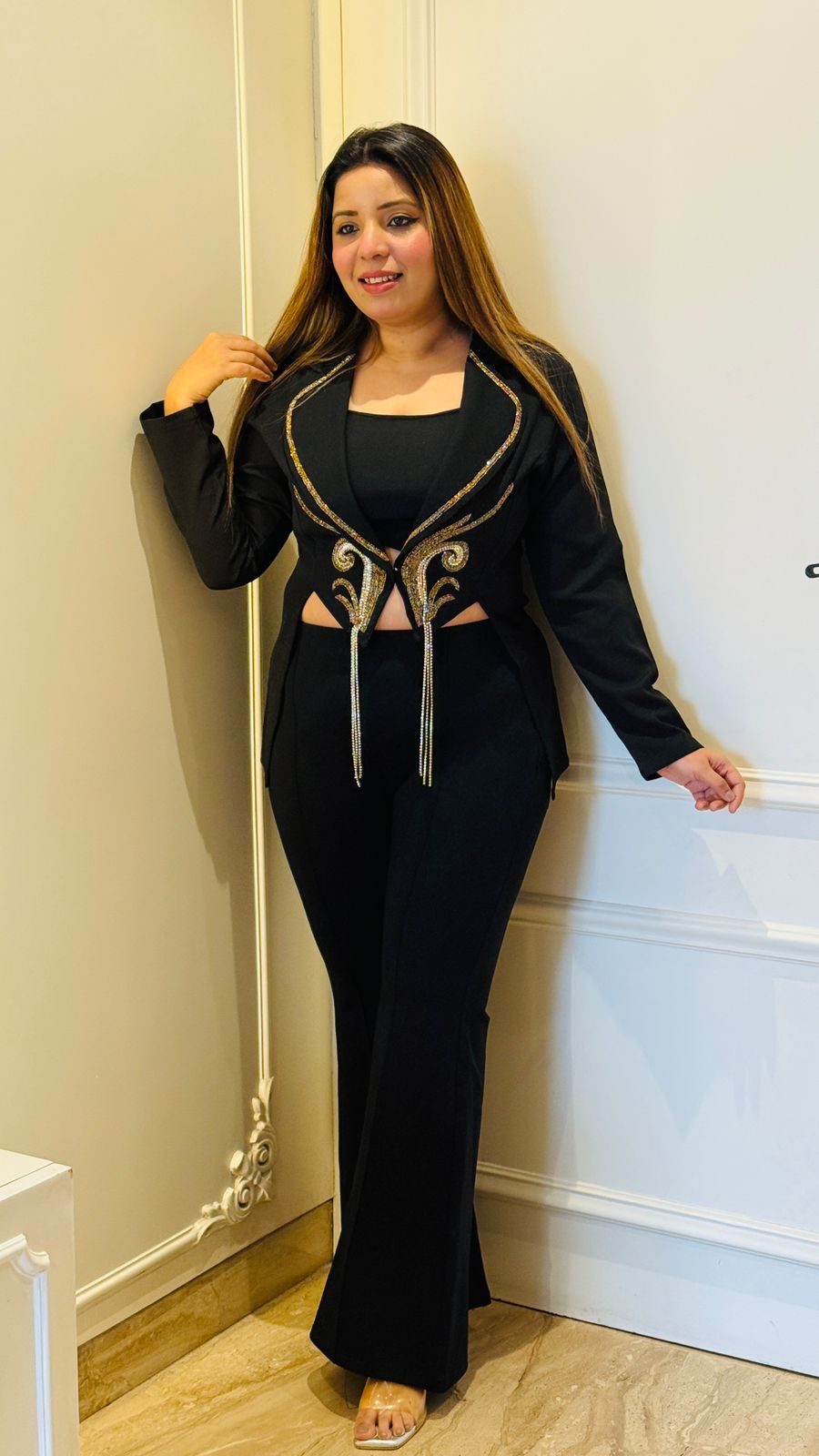 Ivana 3PC Blazer Set- Black, Blue, White, Pink