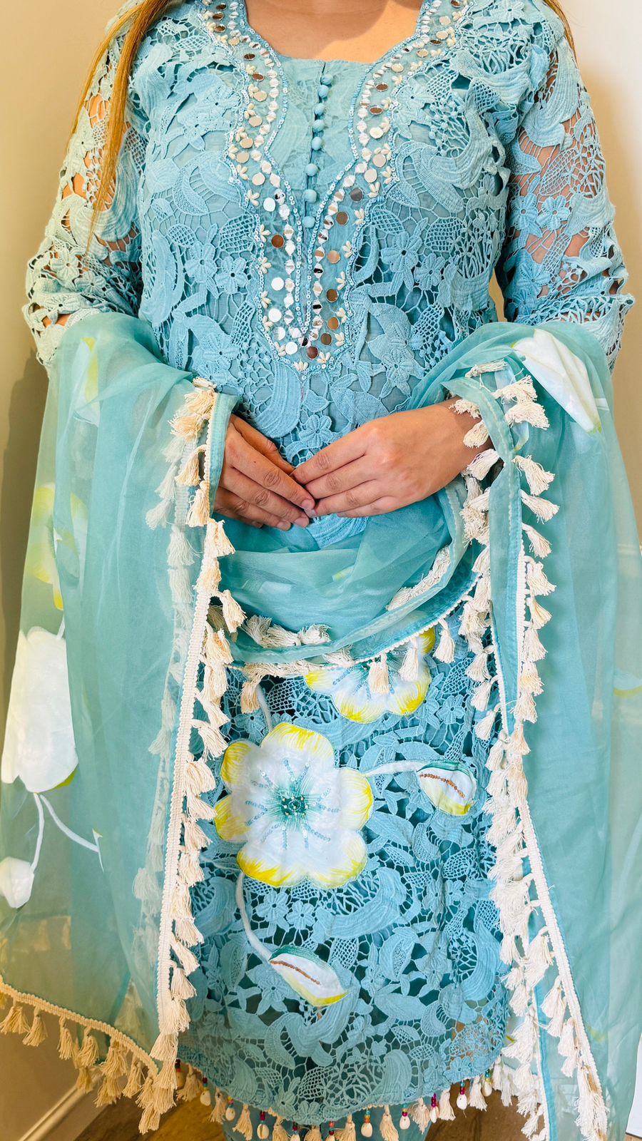 Ishara Handwork Suit- Blue