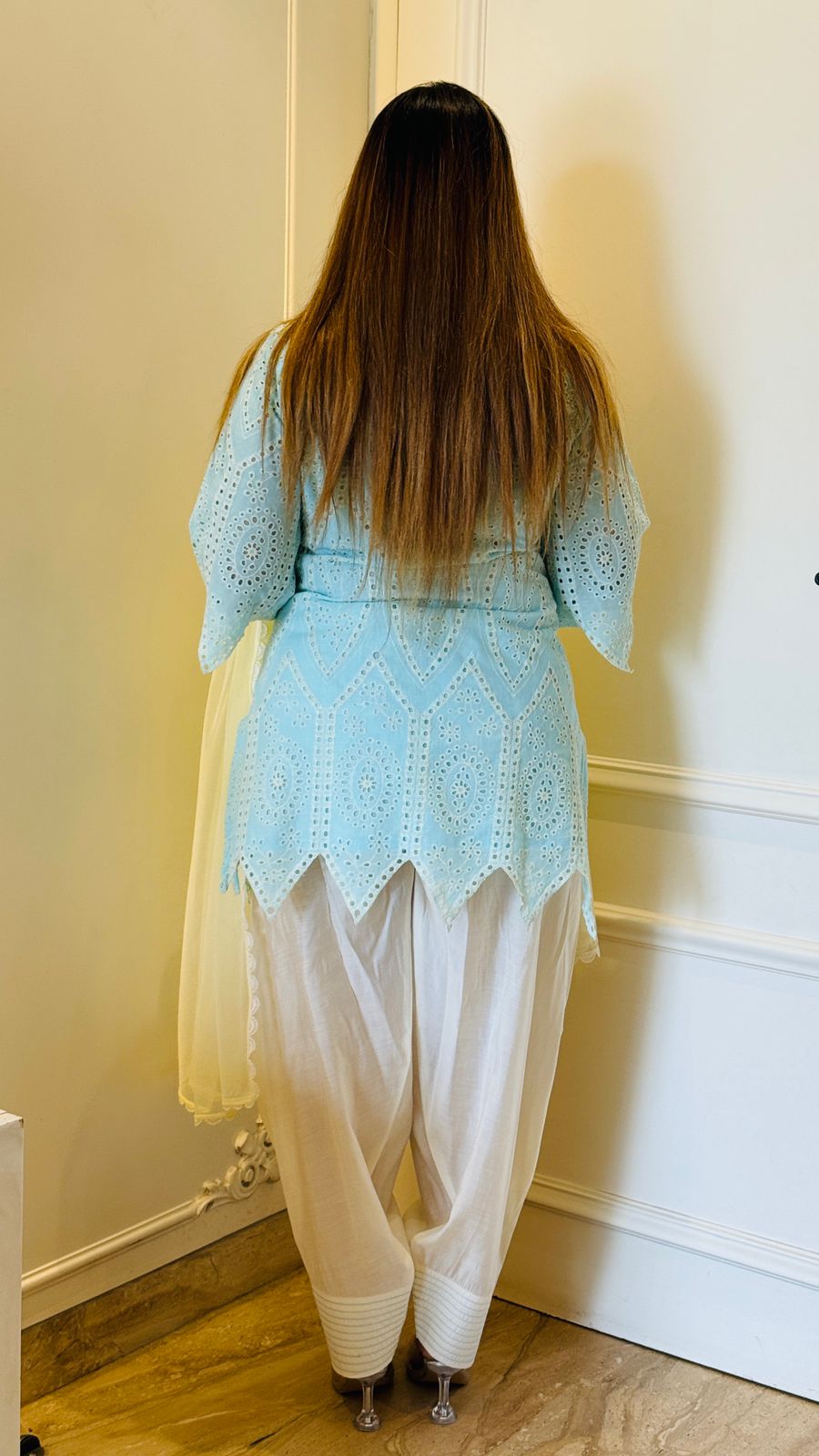 Zaafira Mirror Suit- Pink, Blue, Beige