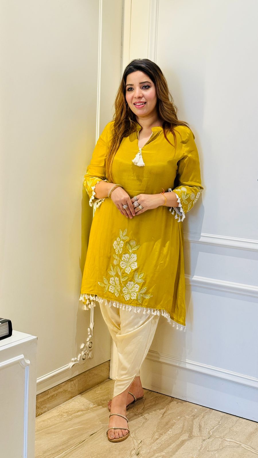 Mehar Crape Set- Black, Yellow, Pink, Red, Purple