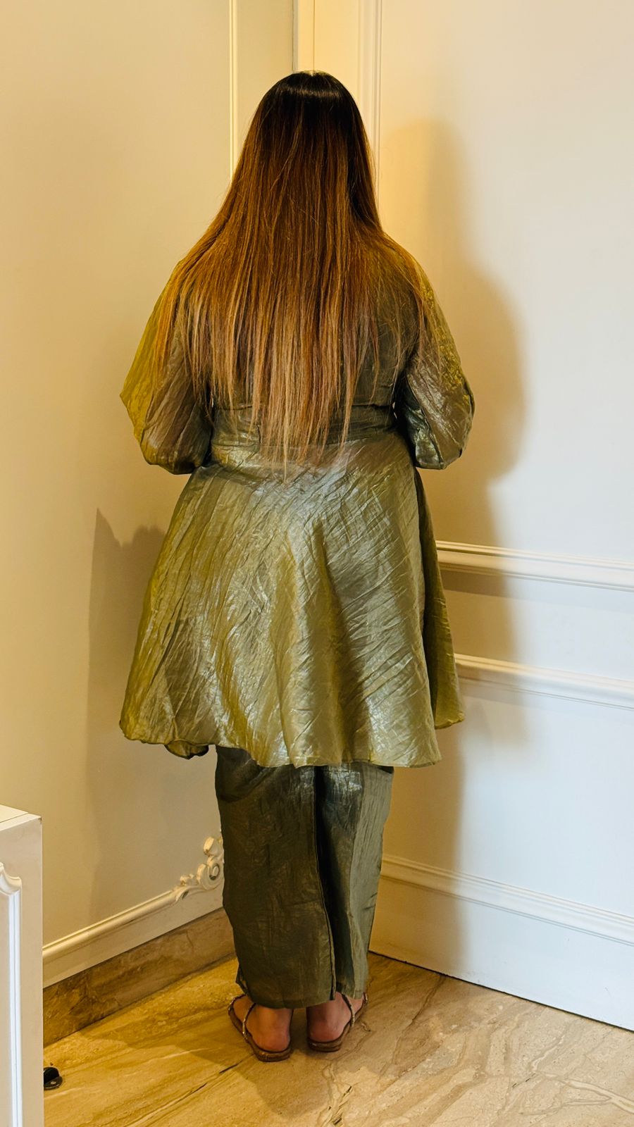 Zayna Organza Set- Green