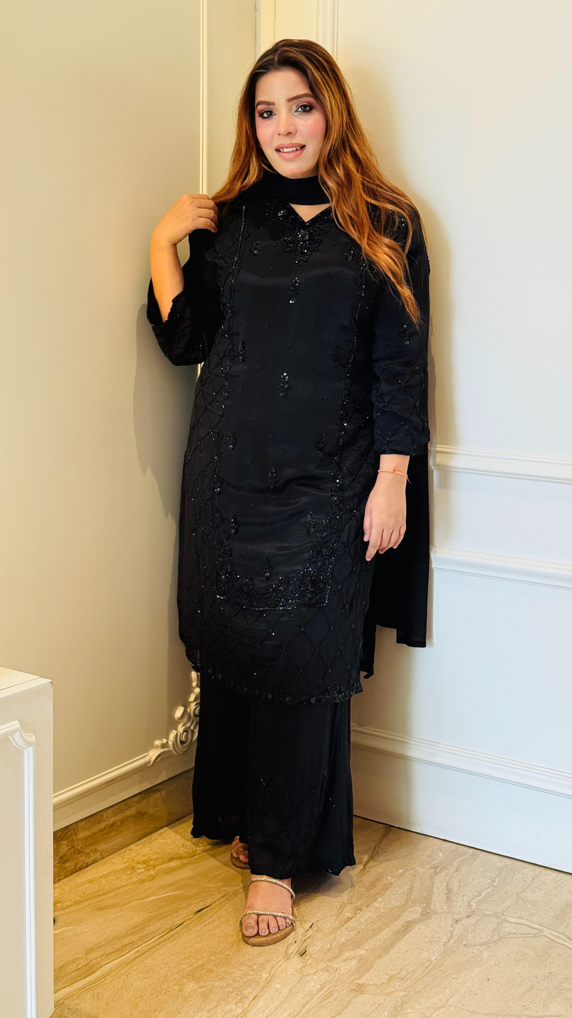 Aafreen Suit Set- Black