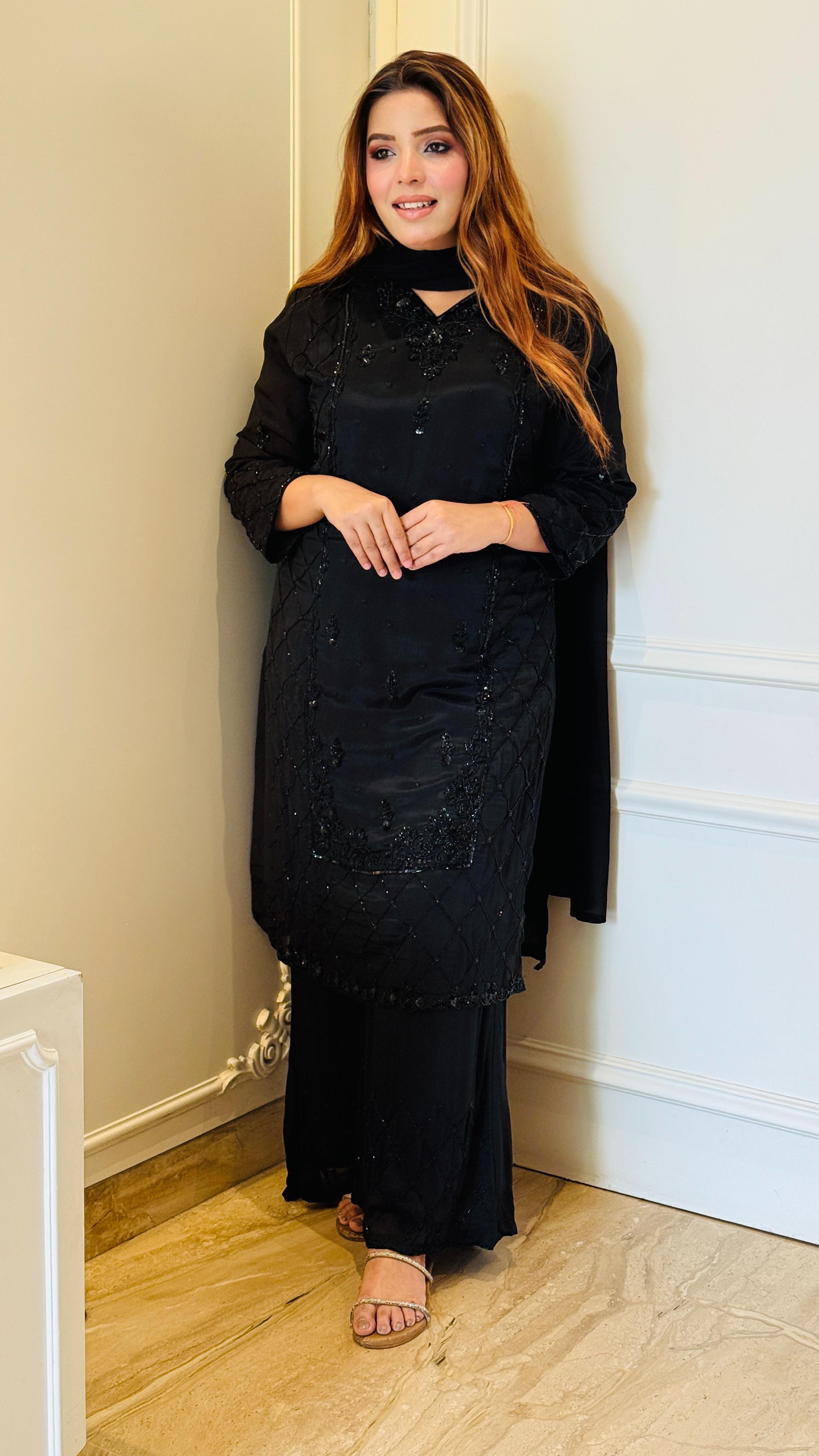 Aafreen Suit Set- Black