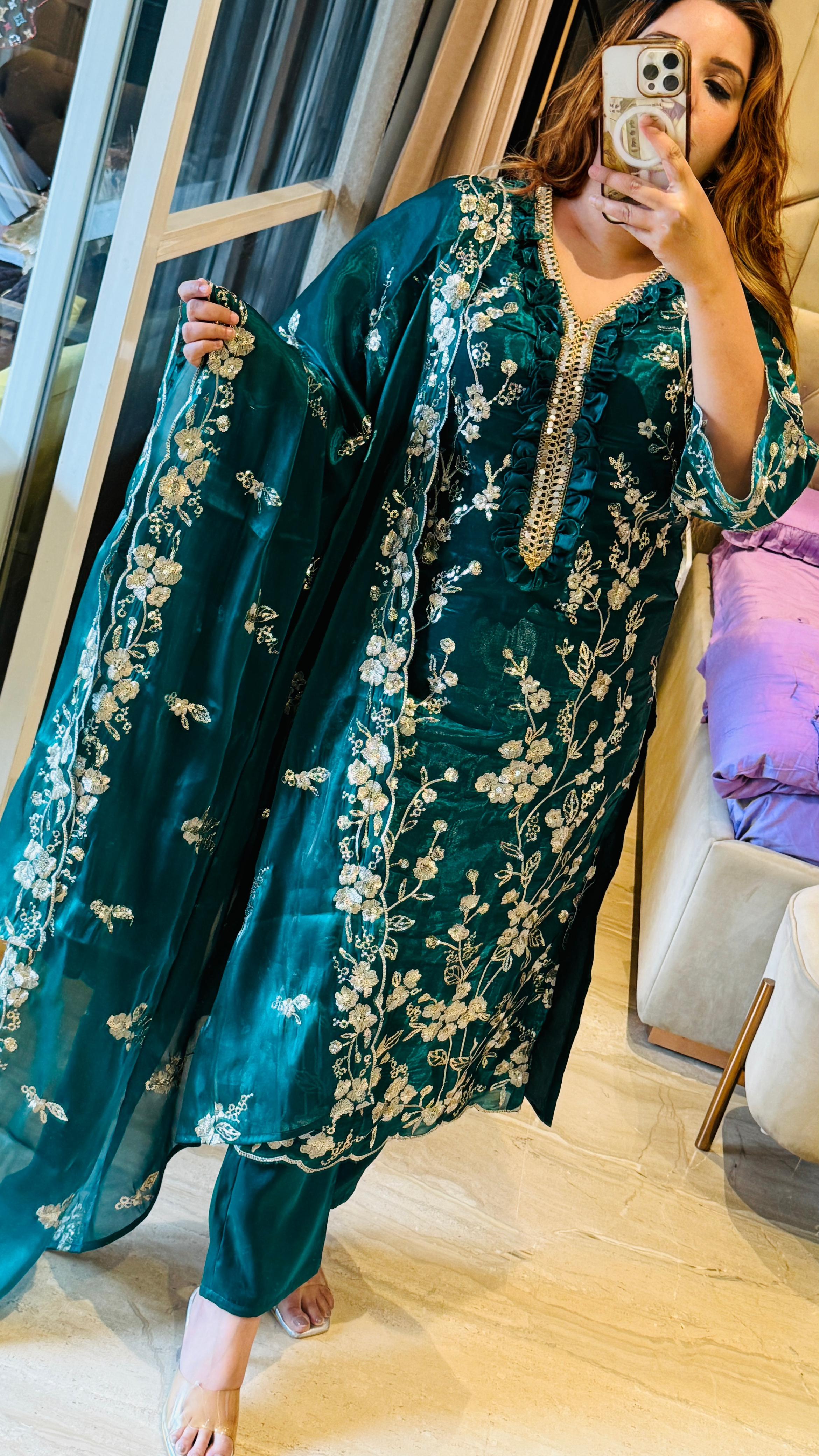 Jimmy Choo Suit Set- Green, Red