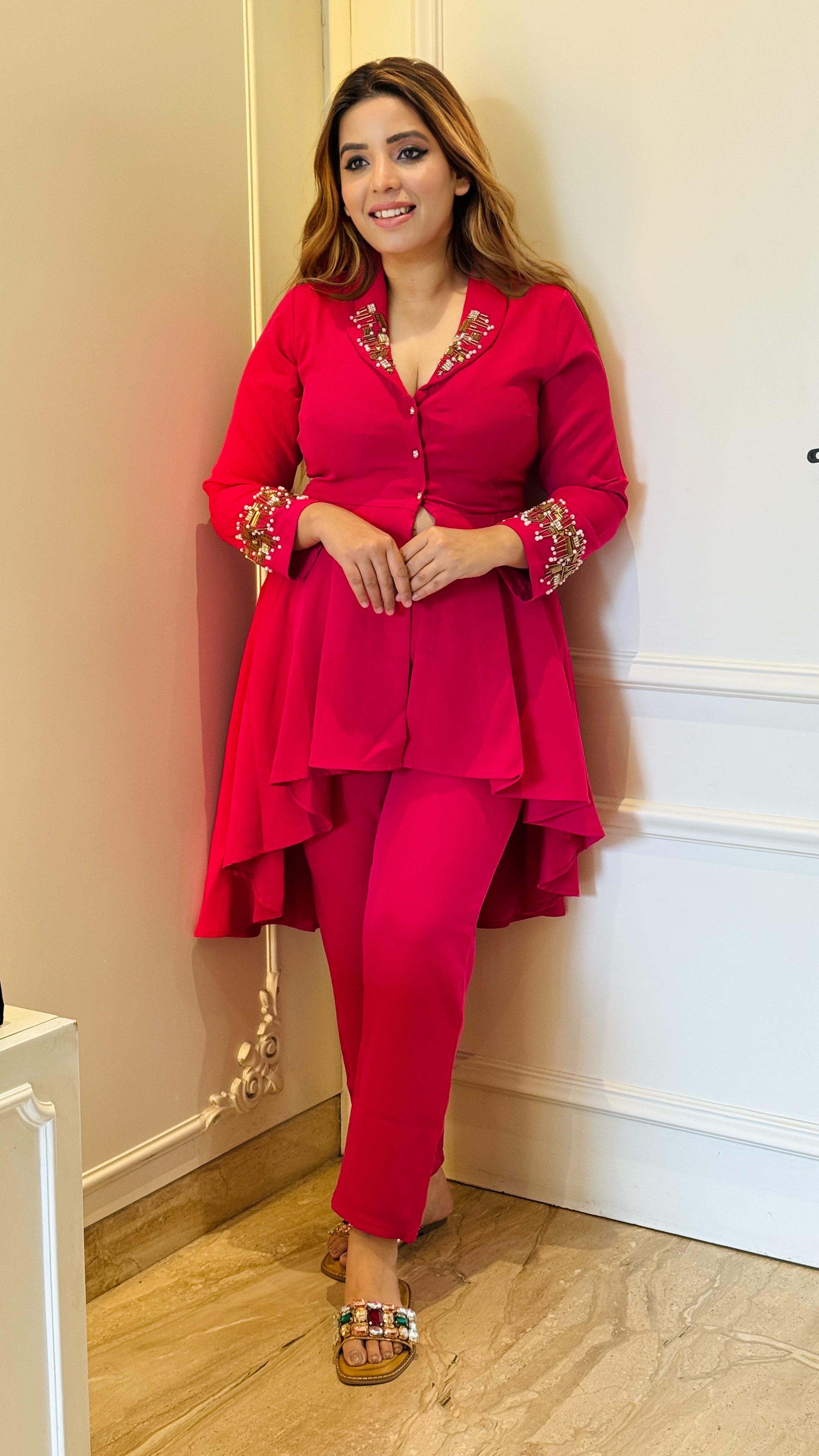 Zoya Indo-Western Set- Blue, White, Pink, Baby Pink, Black