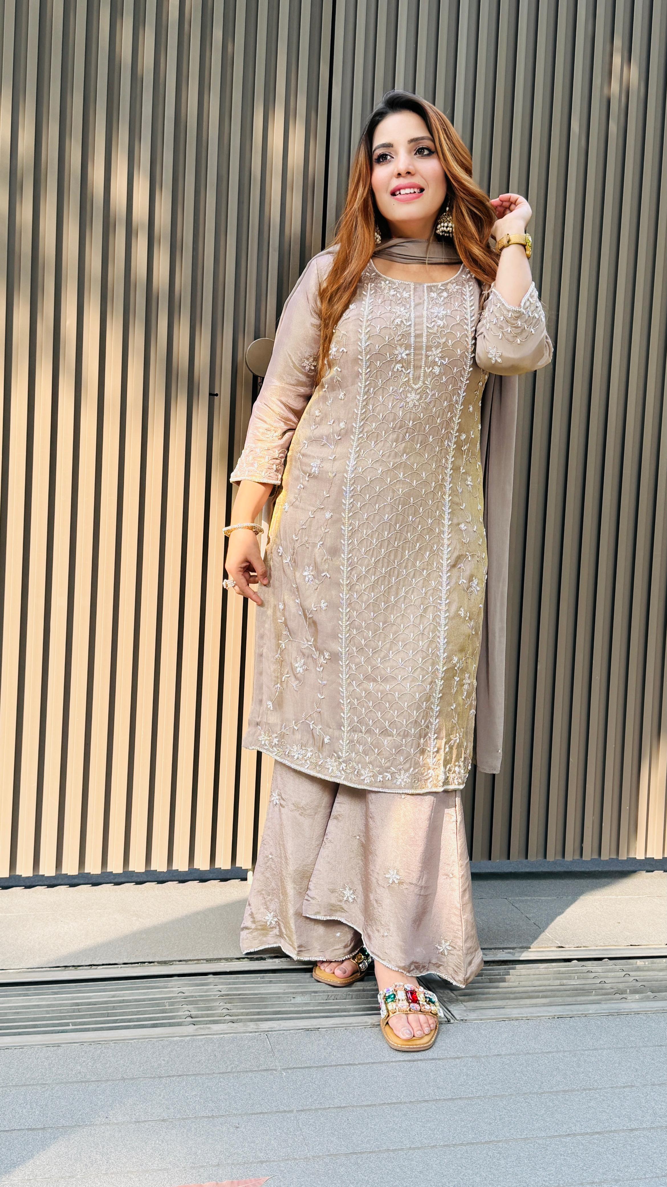 Naira Ombre Suit- Brown