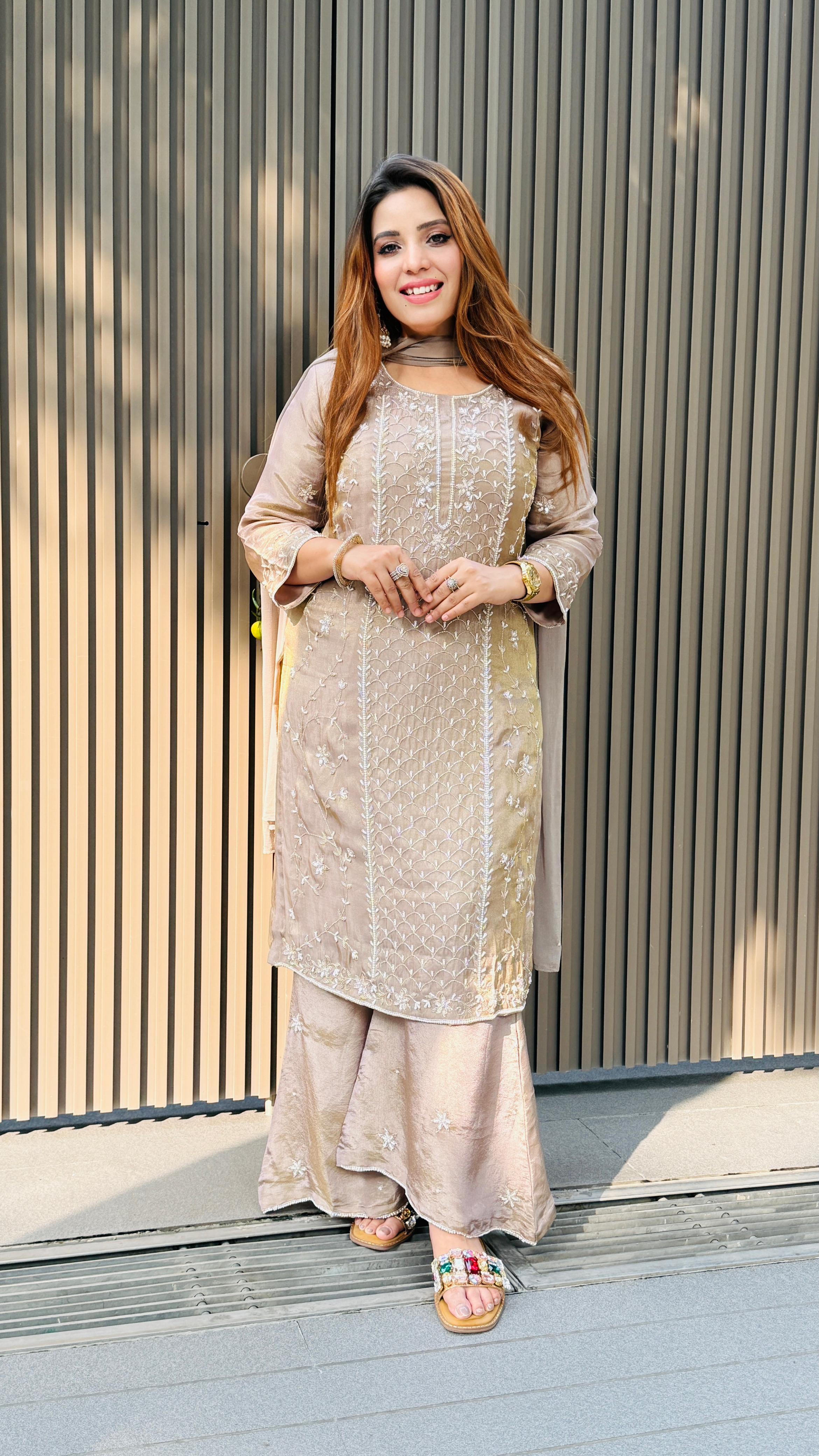 Naira Ombre Suit- Brown