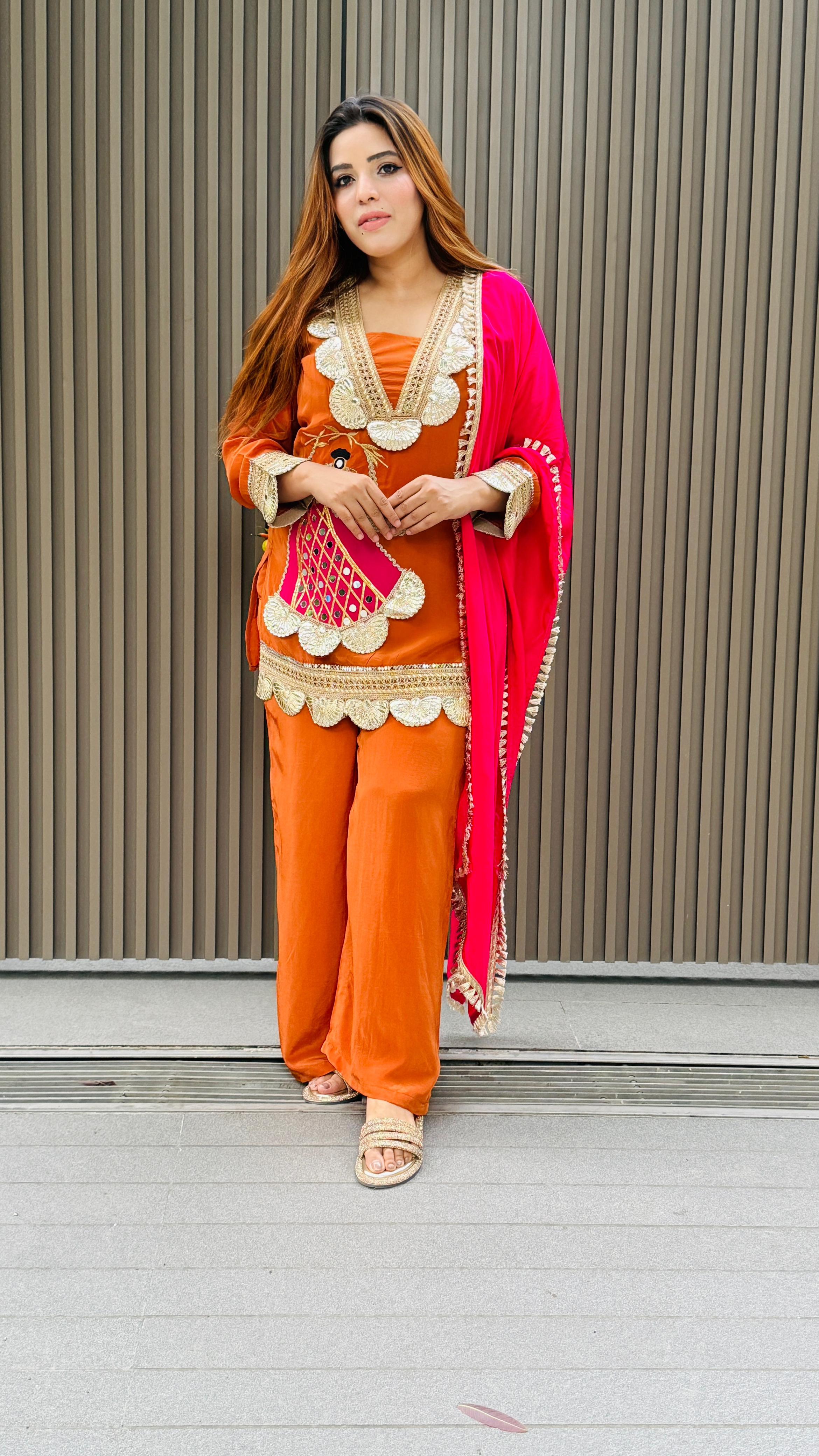 Senvika Suit Set- Pink, Purple, Orange, Black, Green, Red