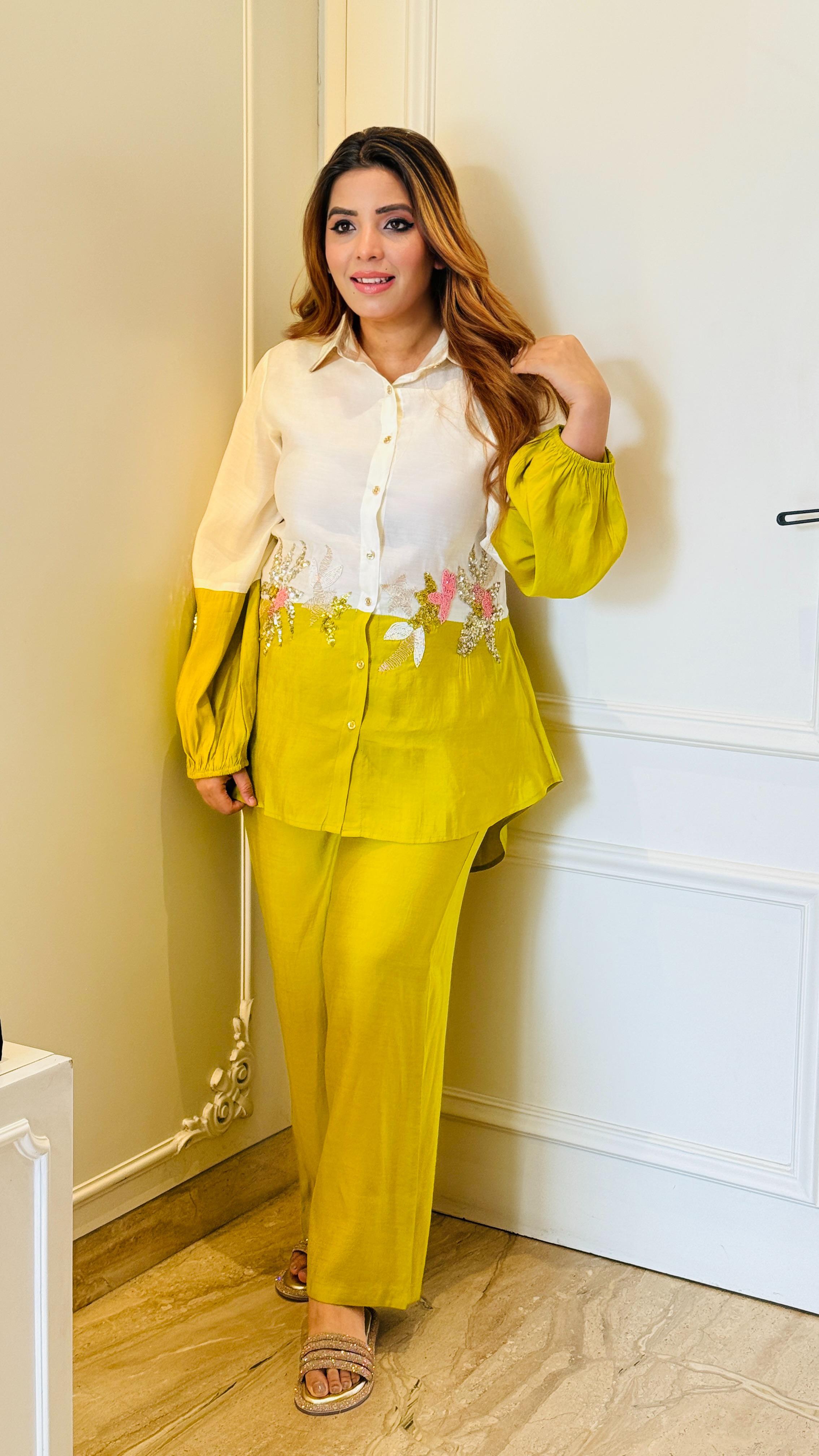 Suhani Ombre Cordset- Red, Yellow