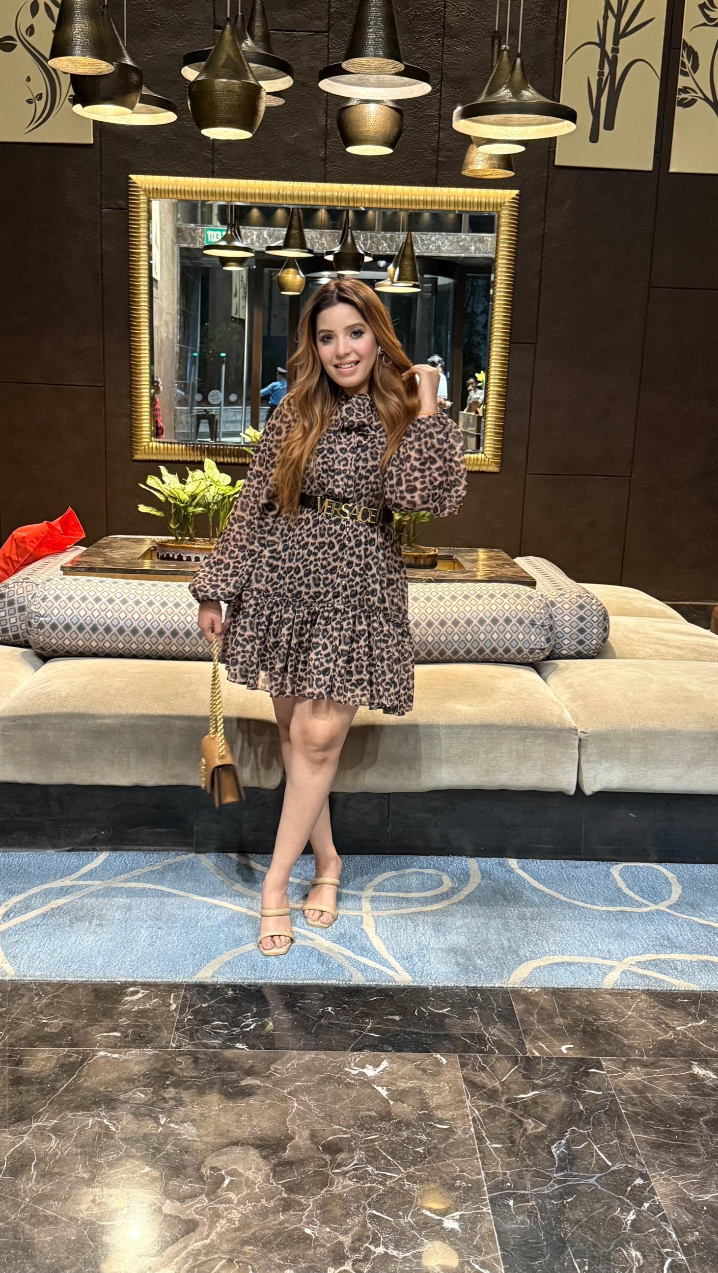 Sasha Elegance Dress- Brown