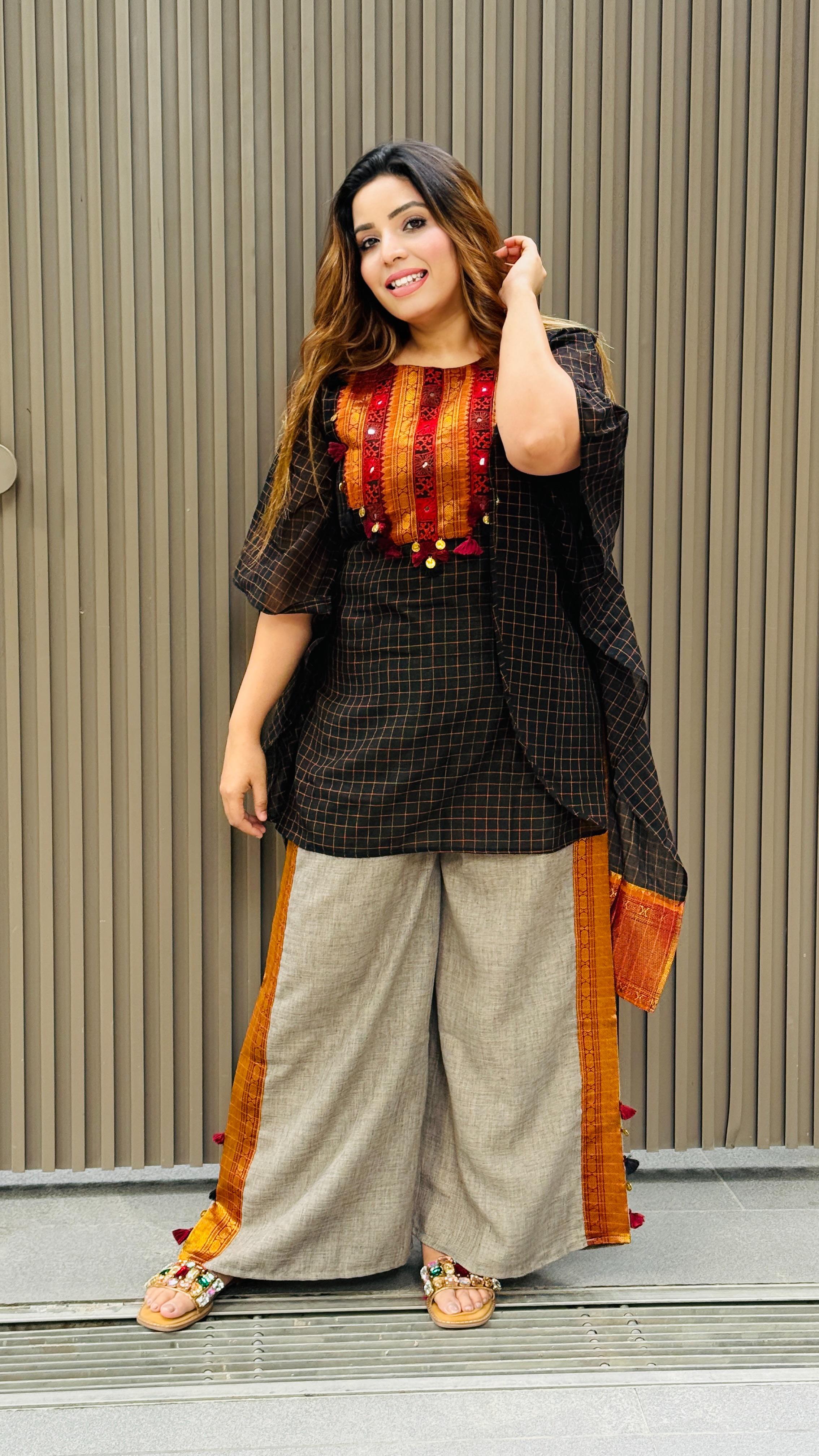 Aira Kaftan Set- Black