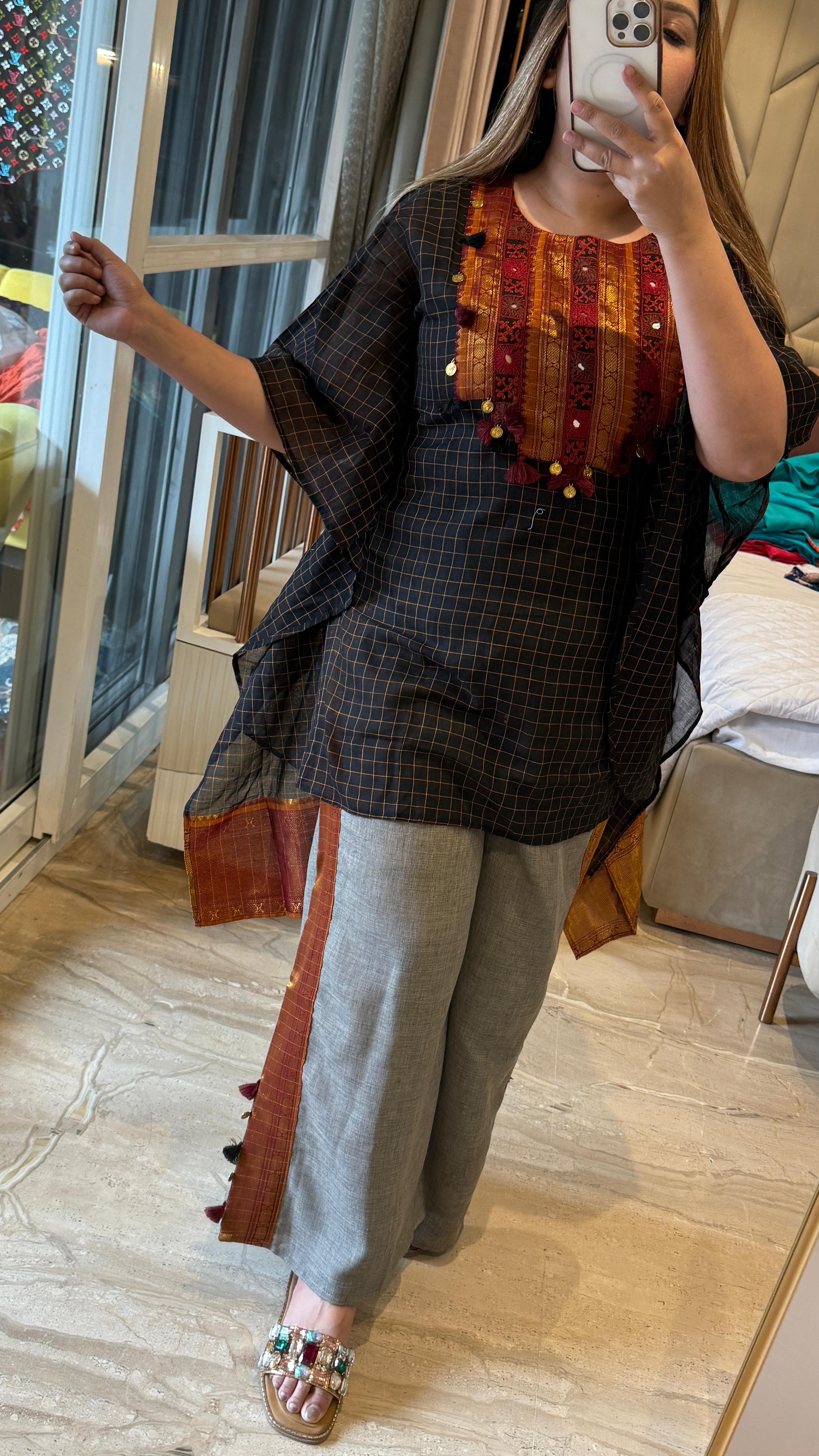 Aira Kaftan Set- Black