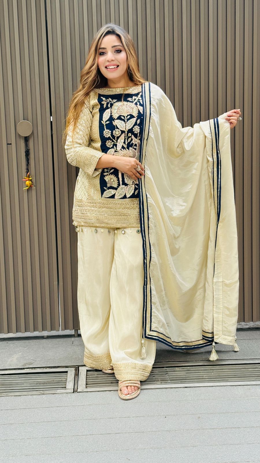 Aabroo Lace Suit- Beige (Black, Green, Brown)