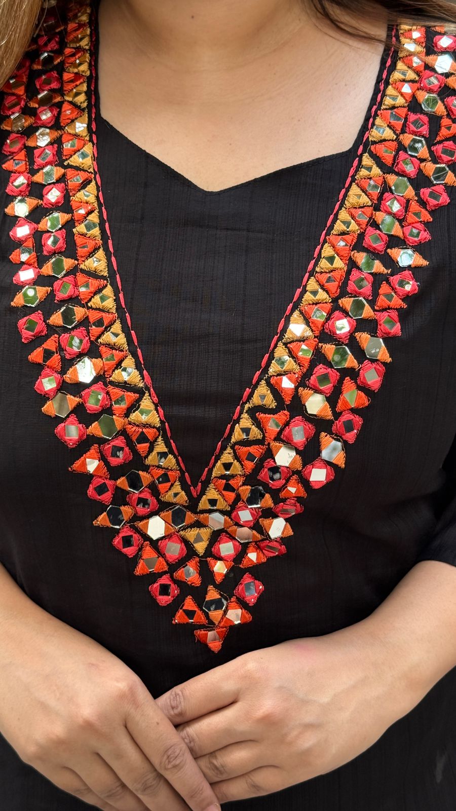 Kavya Mirror Cordset- Black, Purple