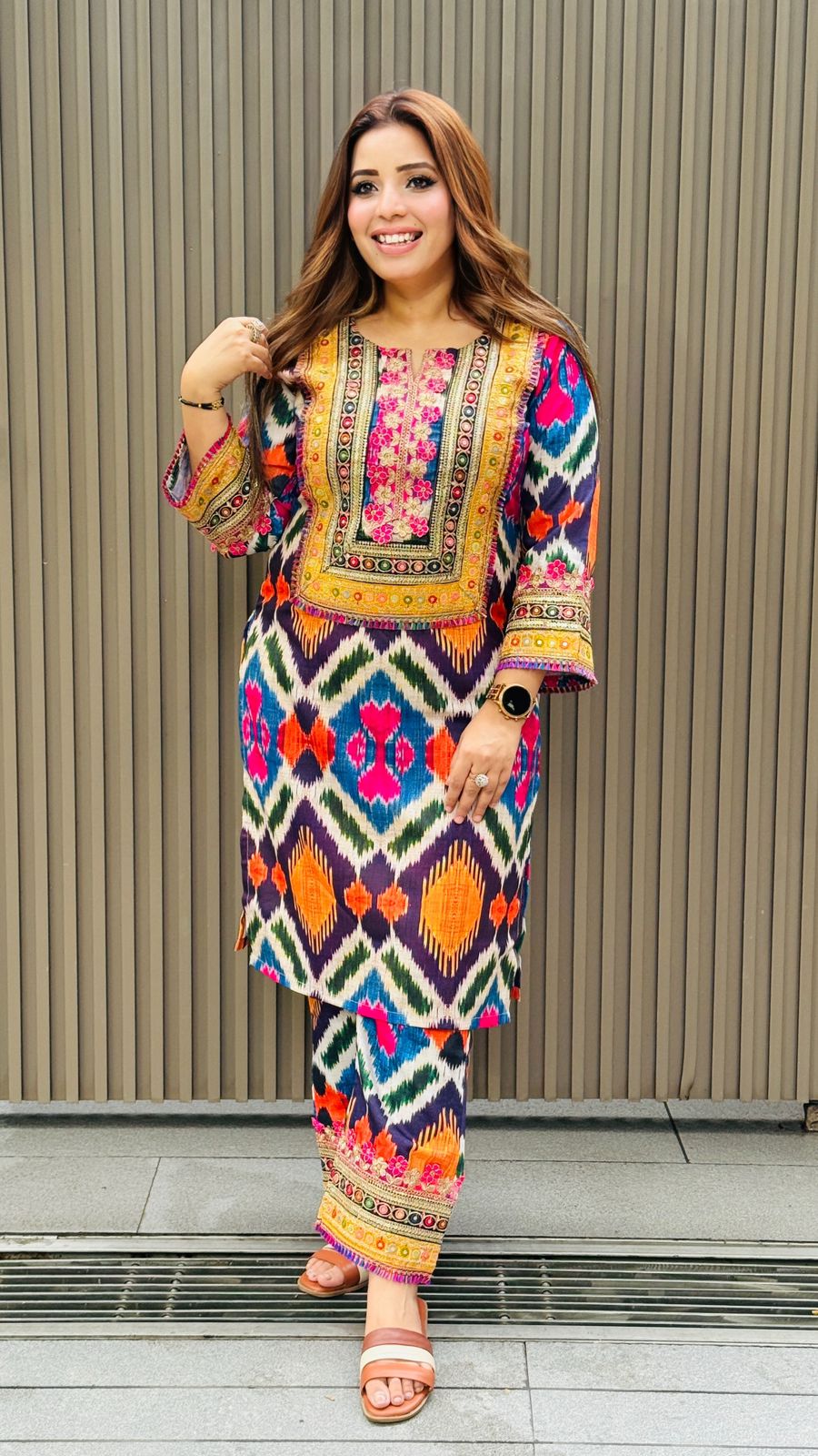 Lynara Kurta Set- Multicolor