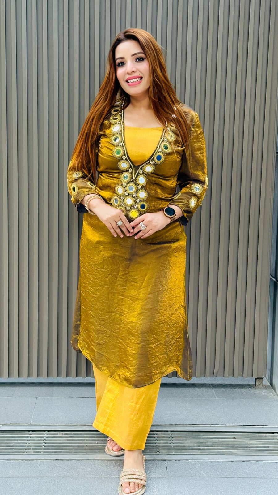 Chira Kurta Set- Mustard, Red, Purple