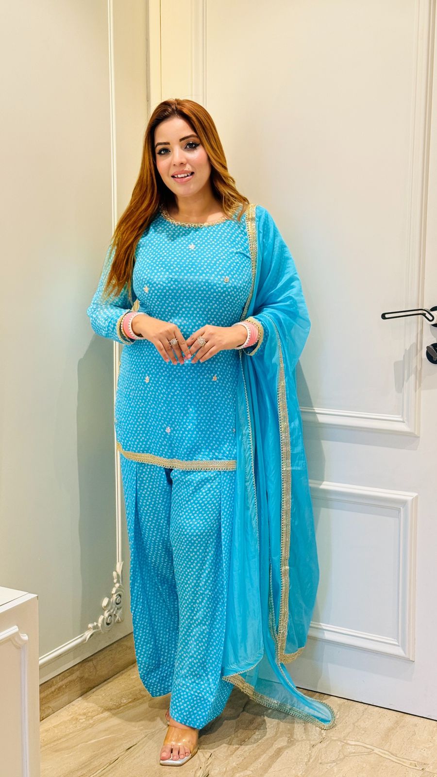 Oshira Suit Set- Blue, Red, Green