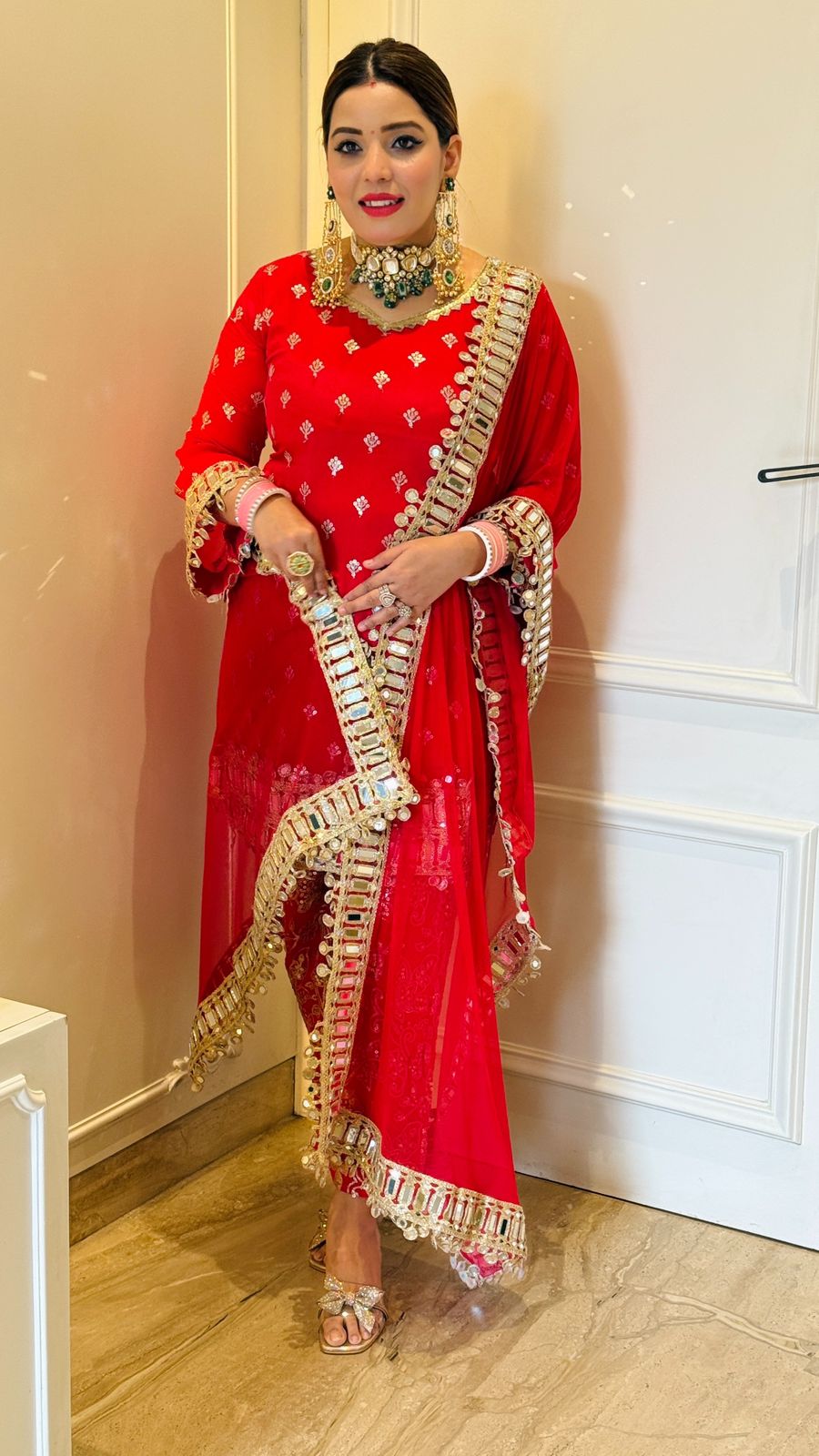 Samaira Suit Set- Red