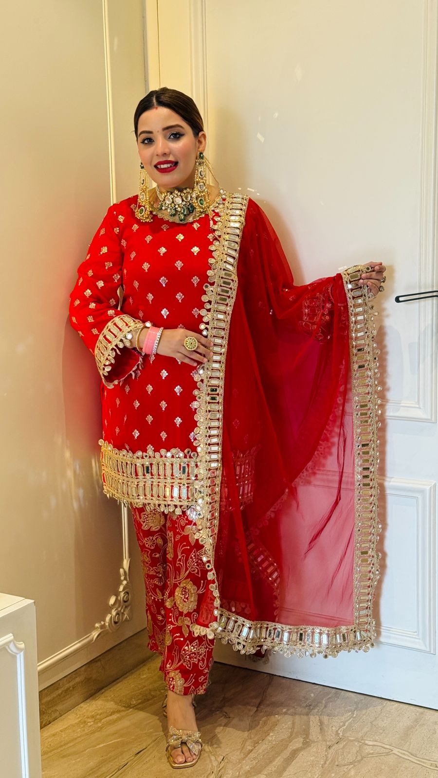Samaira Suit Set- Red
