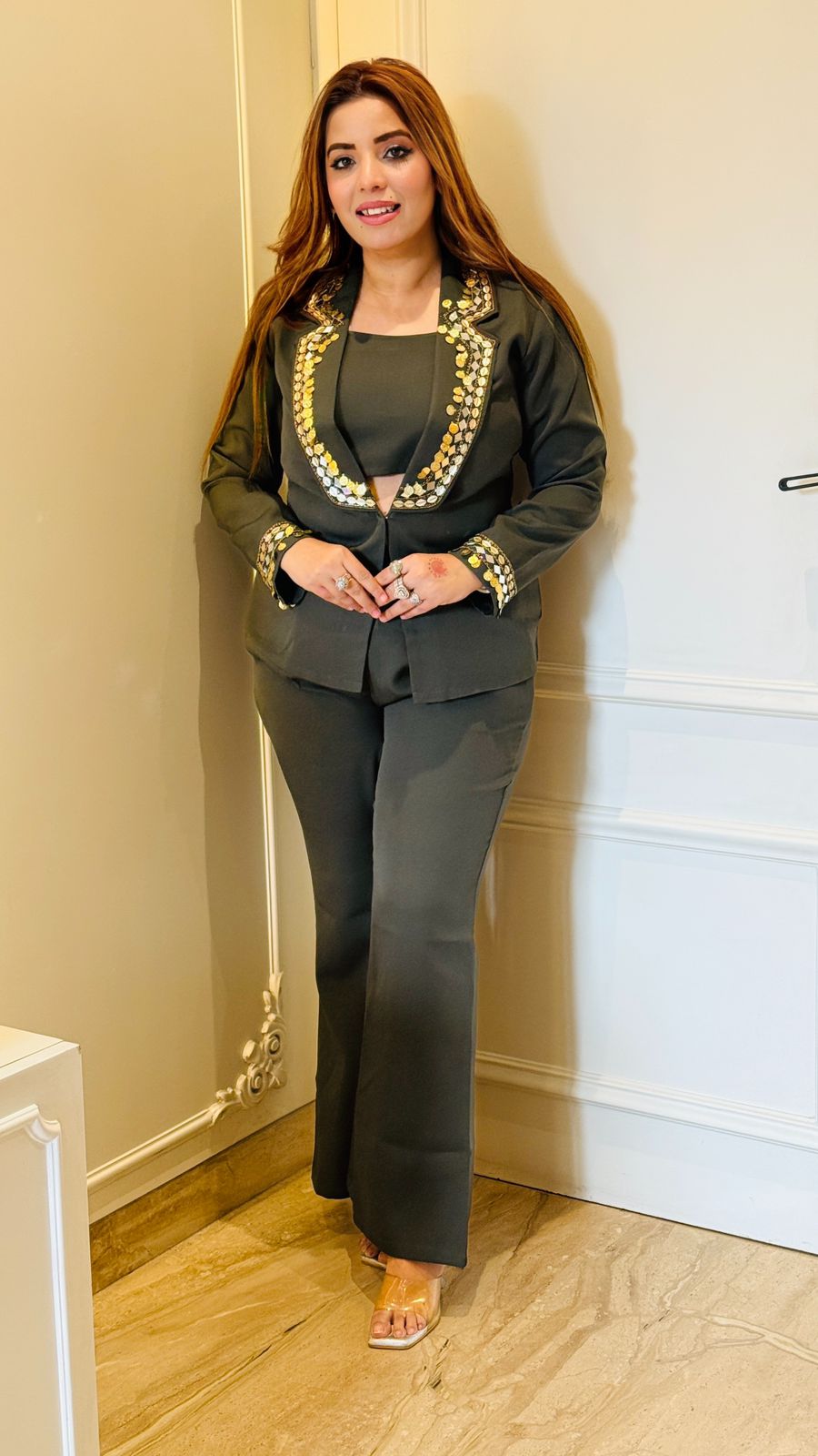 Iyana Cordset- Gray, Black, Hot Pink