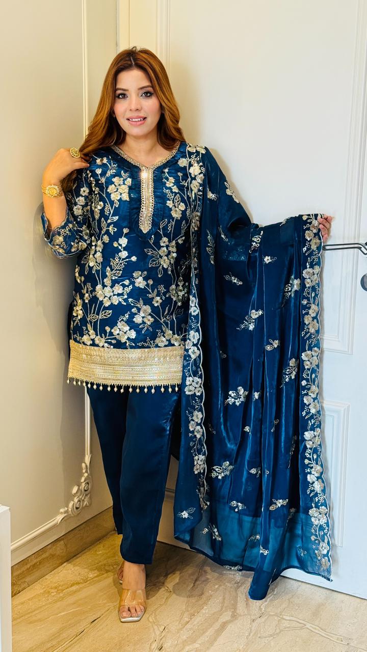 Lyra Suit & Cordset- Navy