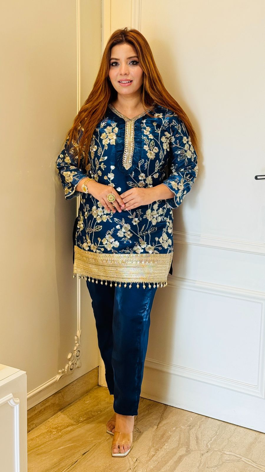 Lyra Suit & Cordset- Navy