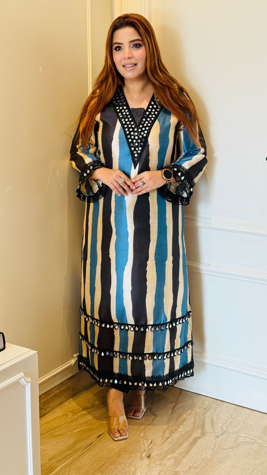 Eshani Suit Set- Purple, Yellow, Blue