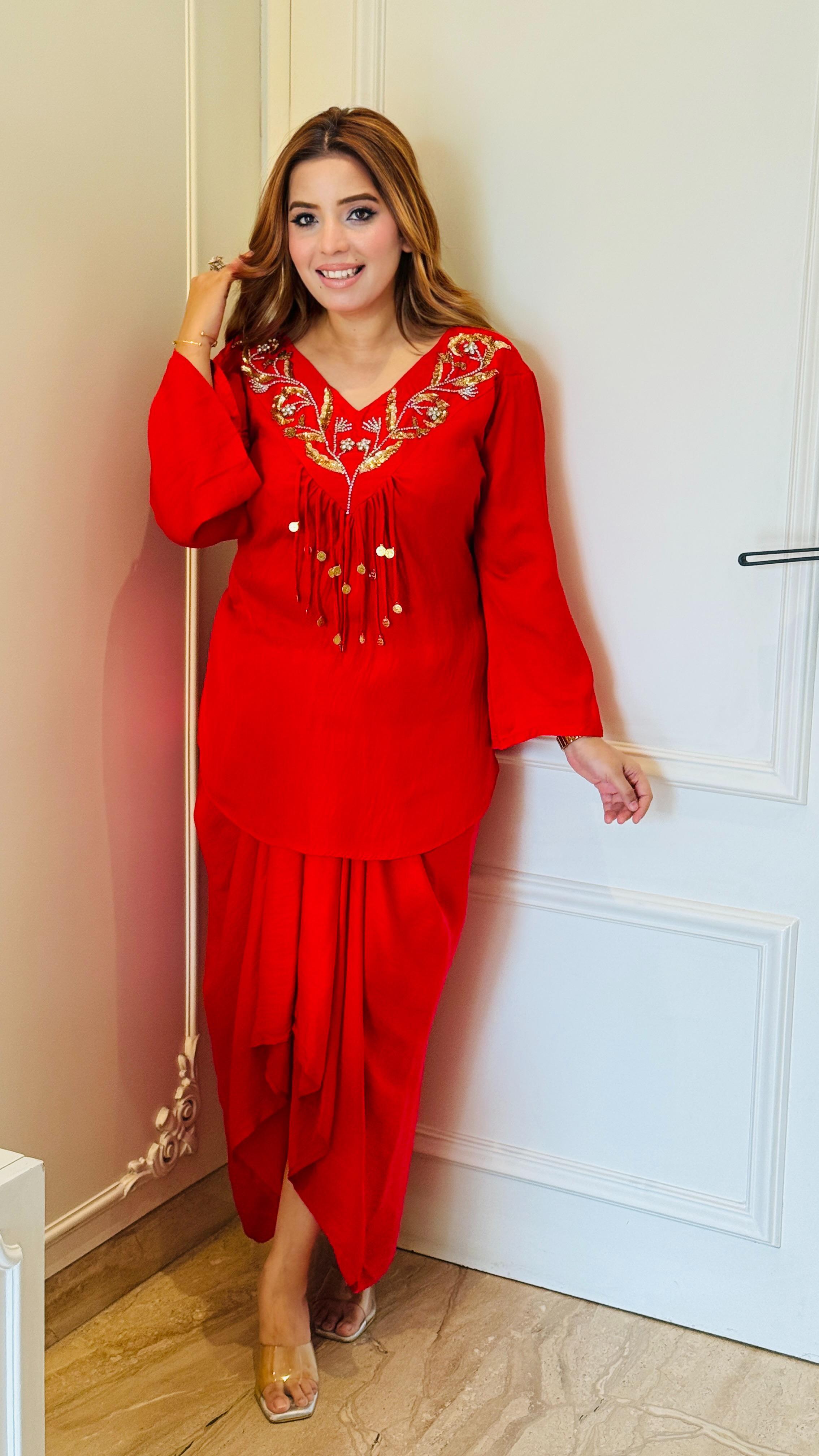 Navya Skirt Dress- Pink, Black, Blue, Red