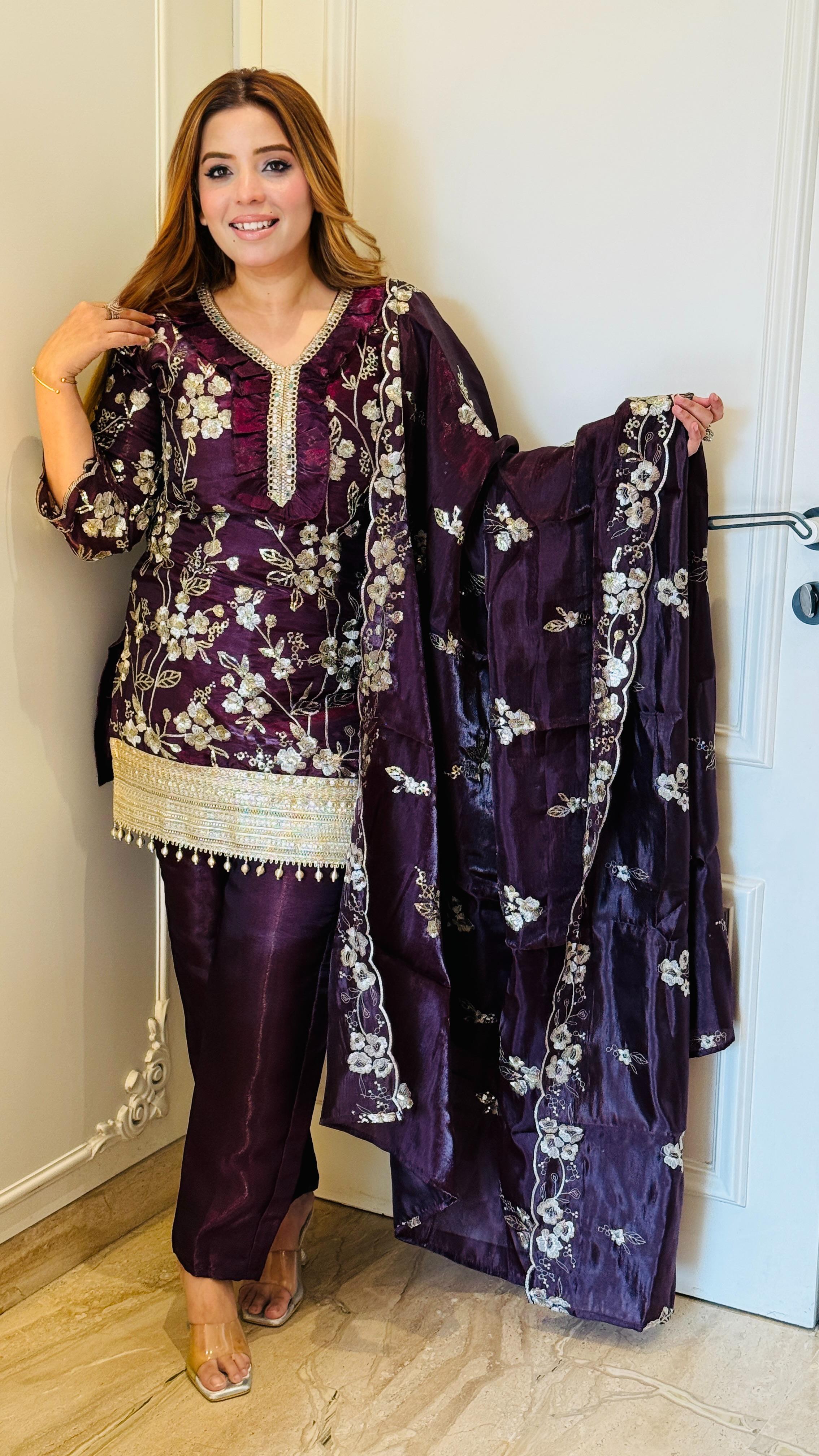 Vanya Suit Set- Wine