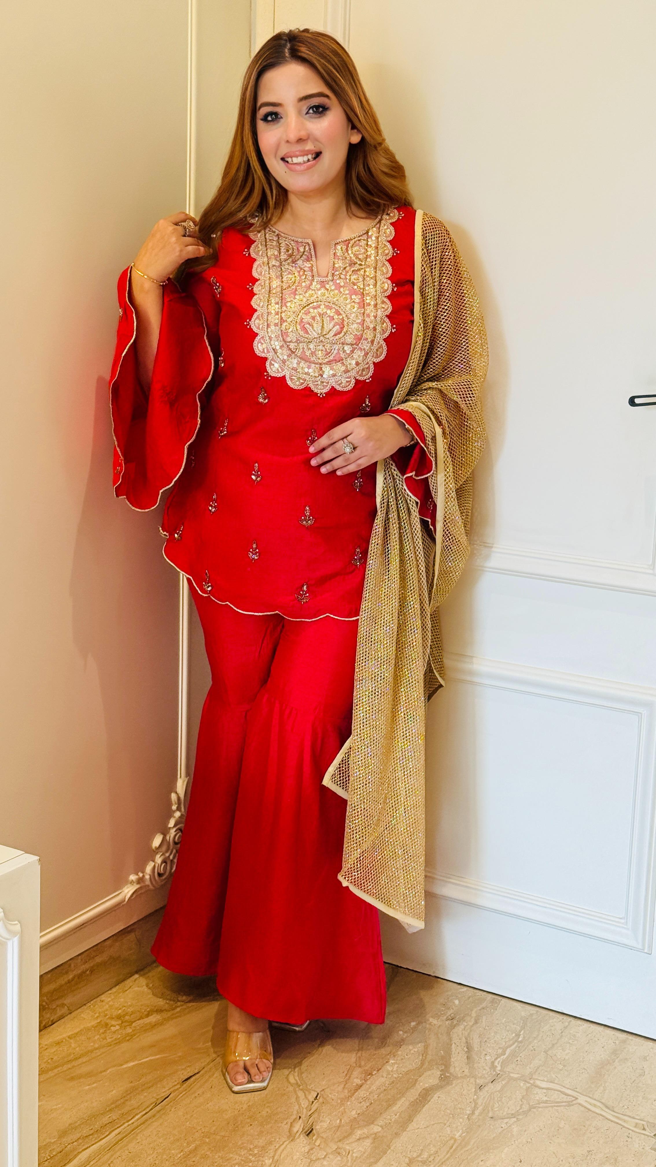 Zayra Suit- Black, Yellow, Red