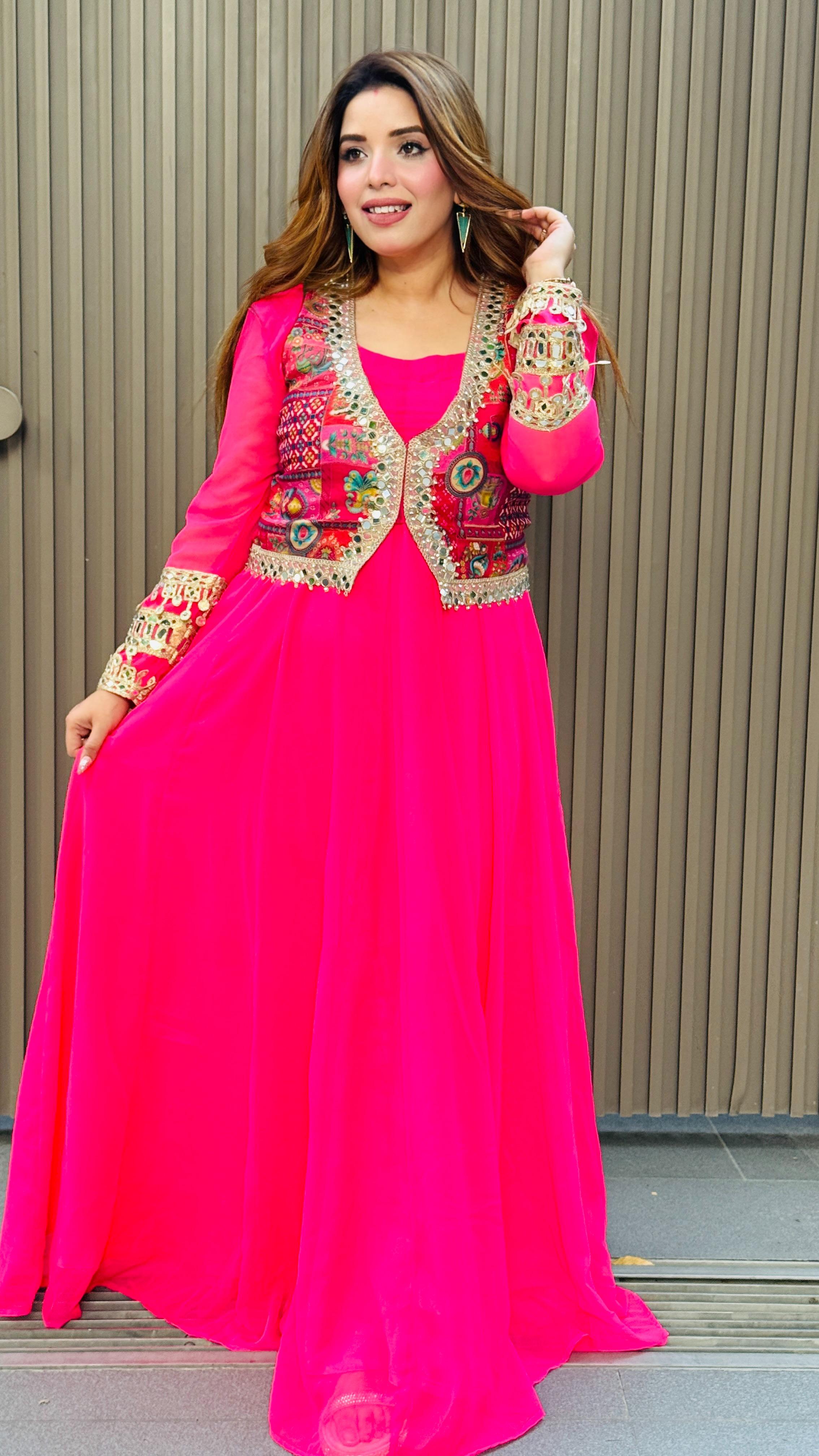Ishani Anarkali- Pink