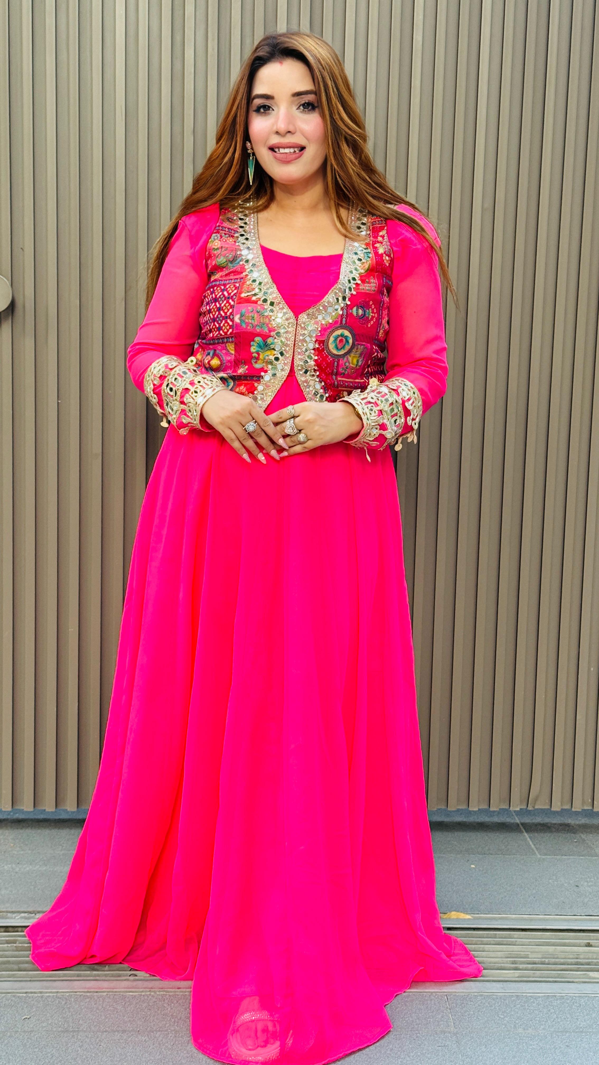 Ishani Anarkali- Pink