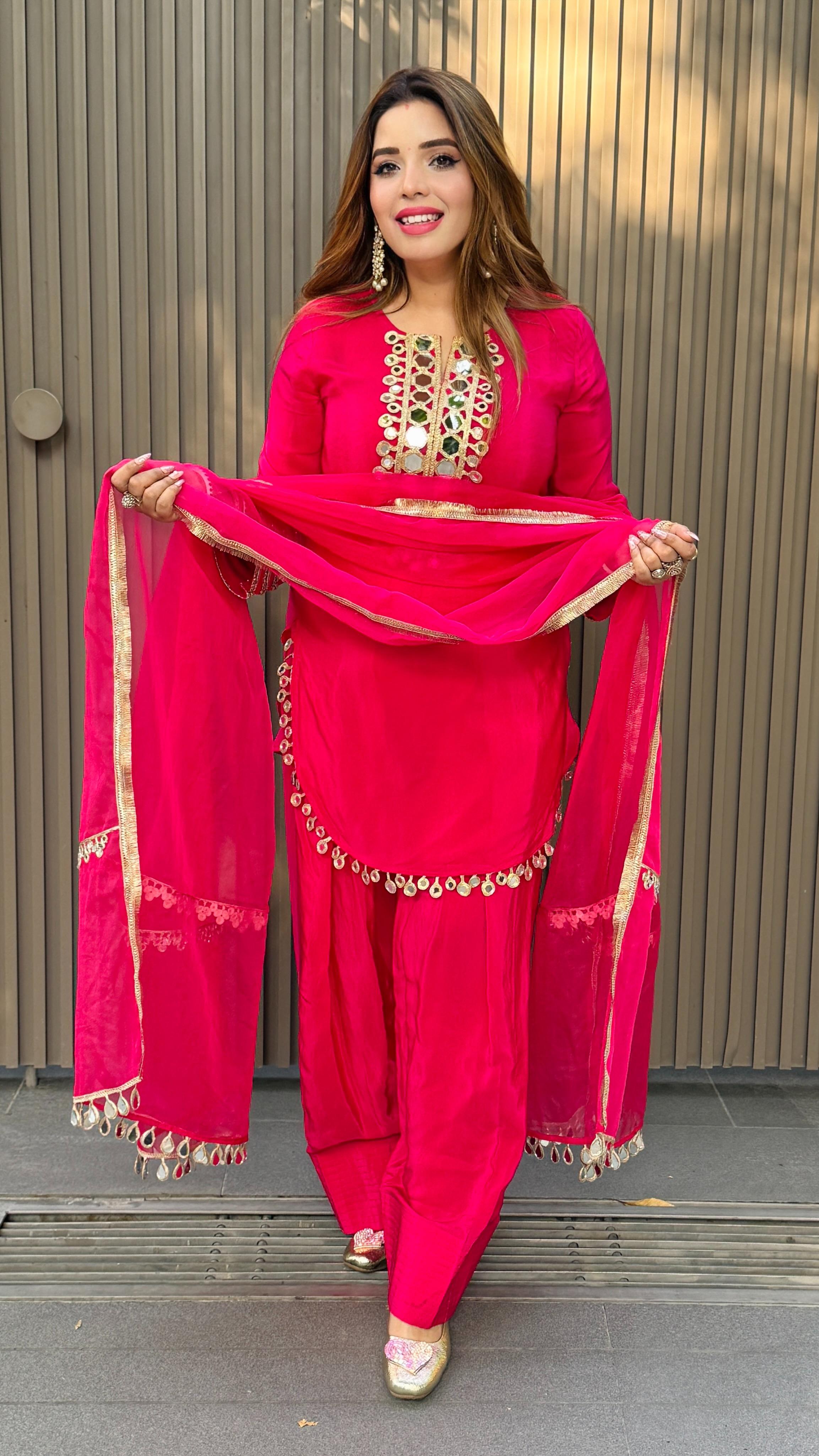 Riyana Salwar Suit- Black, Purple, Pink, Red, Yellow