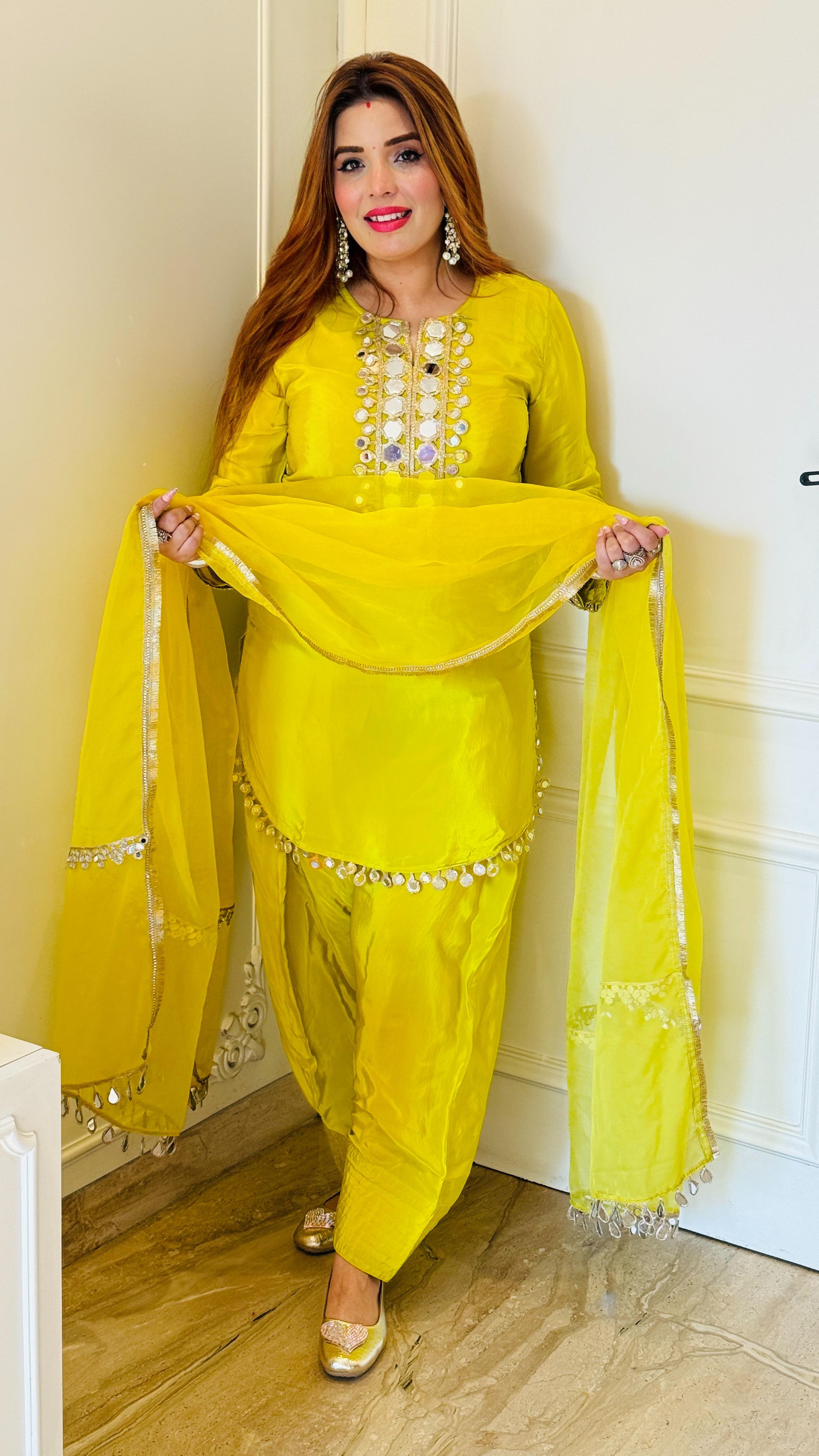 Riyana Salwar Suit- Black, Purple, Pink, Red, Yellow