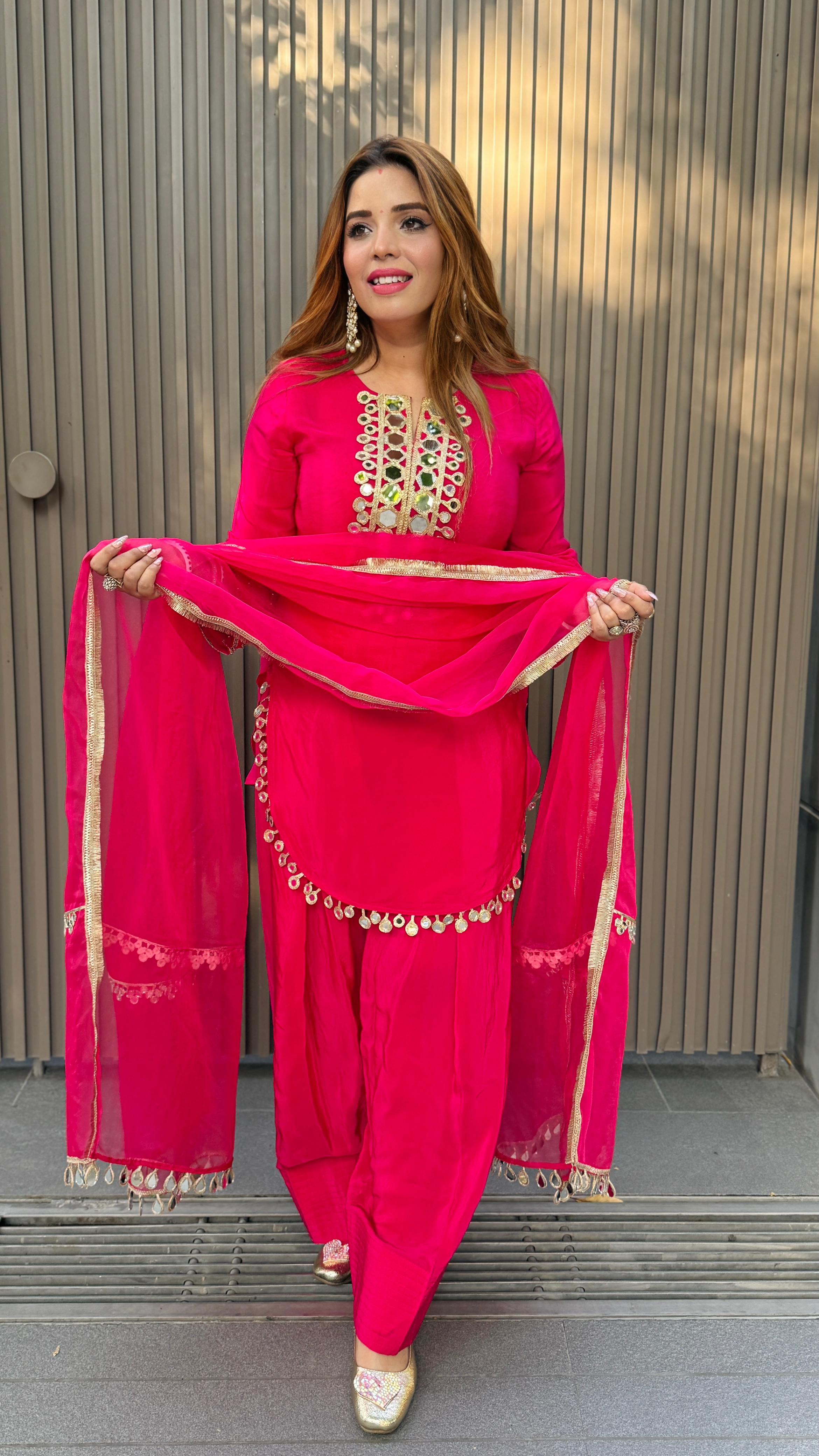 Riyana Salwar Suit- Black, Purple, Pink, Red, Yellow