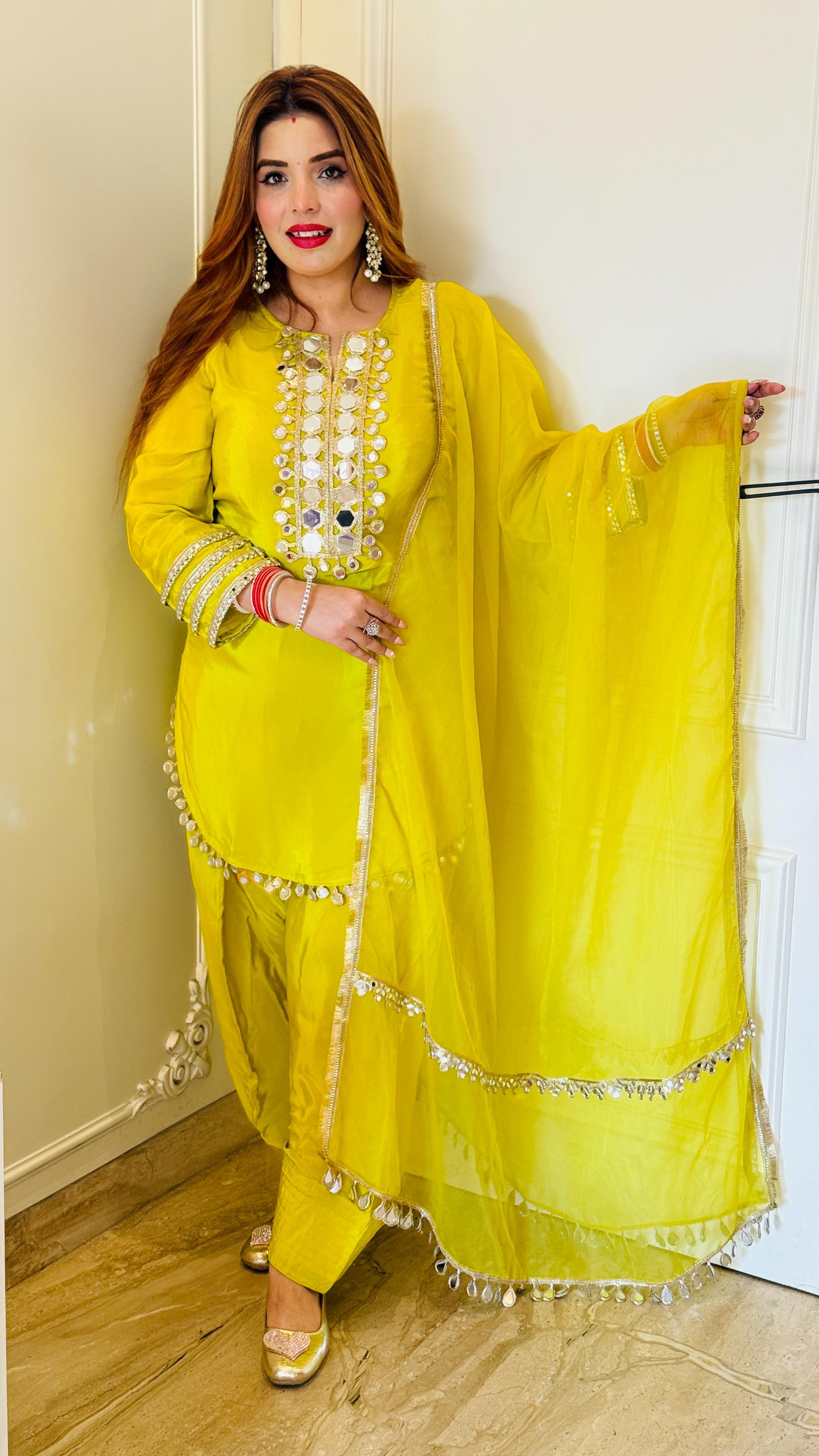 Riyana Salwar Suit- Black, Purple, Pink, Red, Yellow