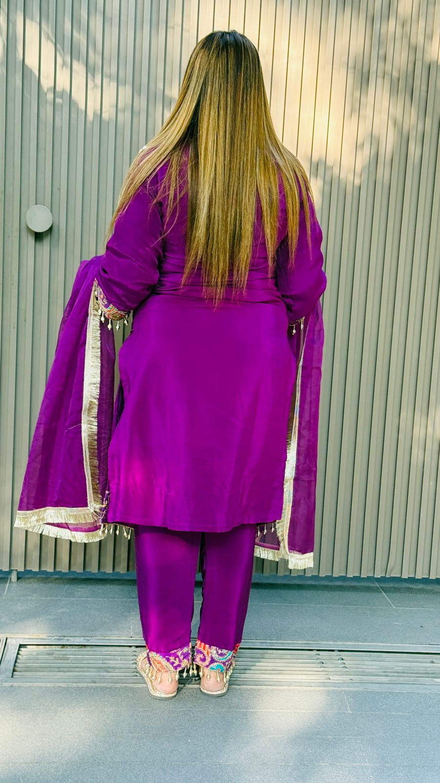 Yuvira Suit Set- Purple, Red