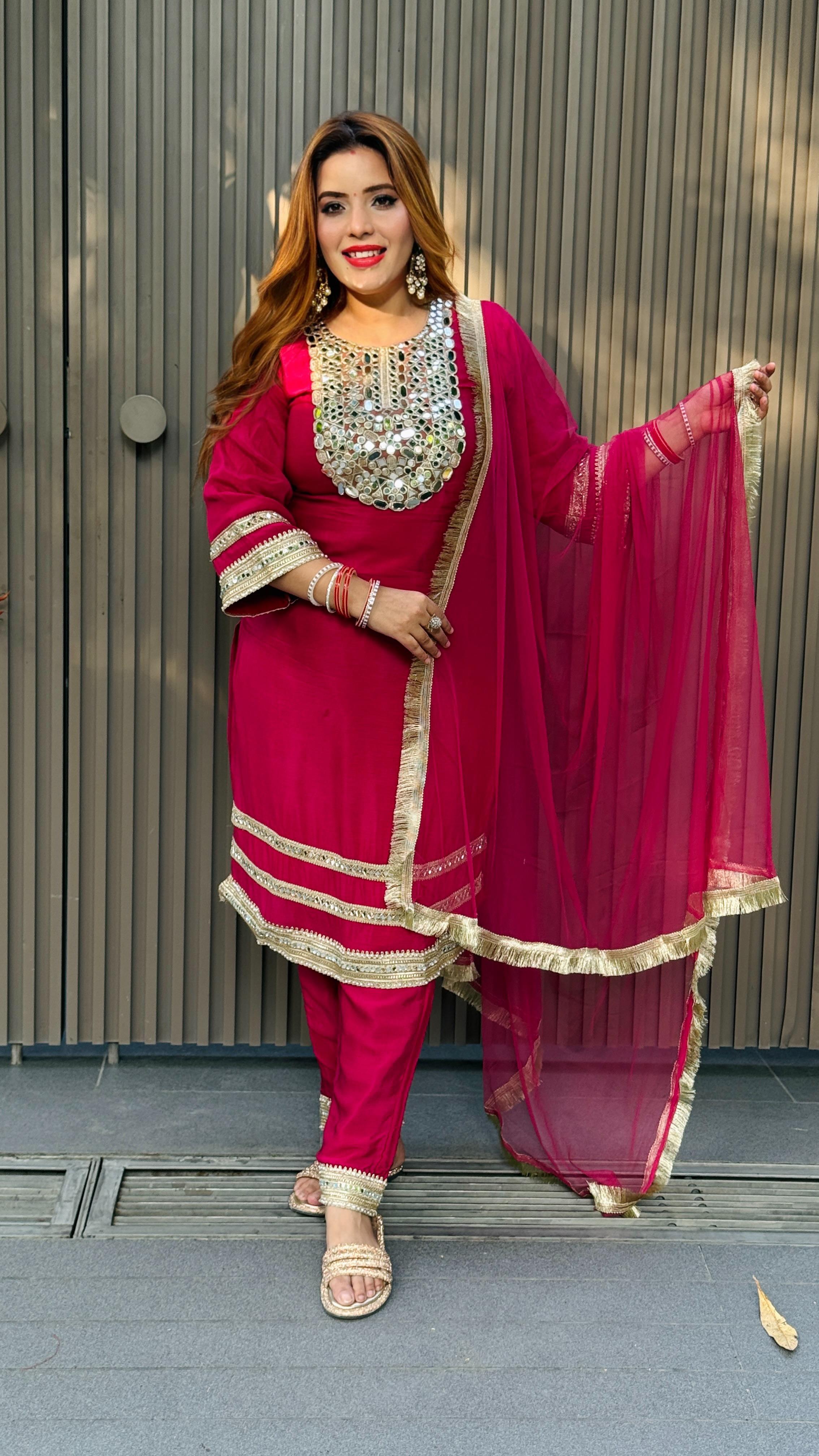 Naira Suit Set- Magenta