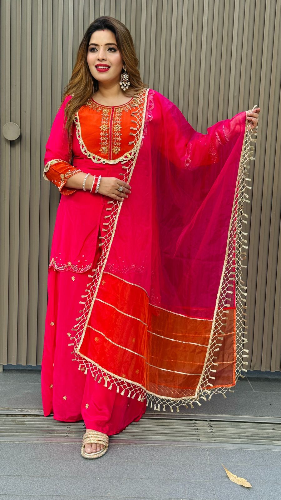 Amara Suit Set- Purple, Orange, Pink