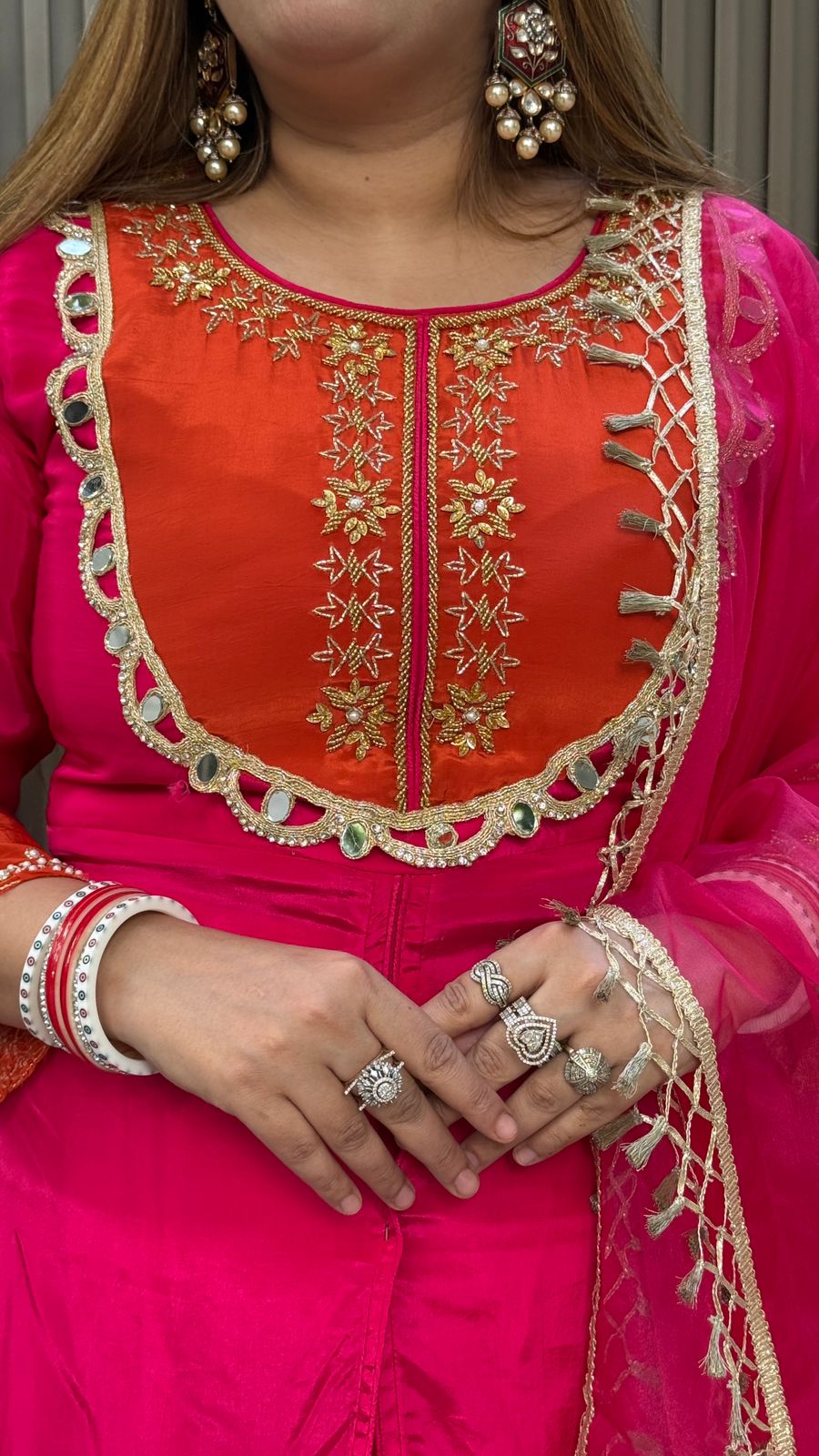 Amara Suit Set- Purple, Orange, Pink