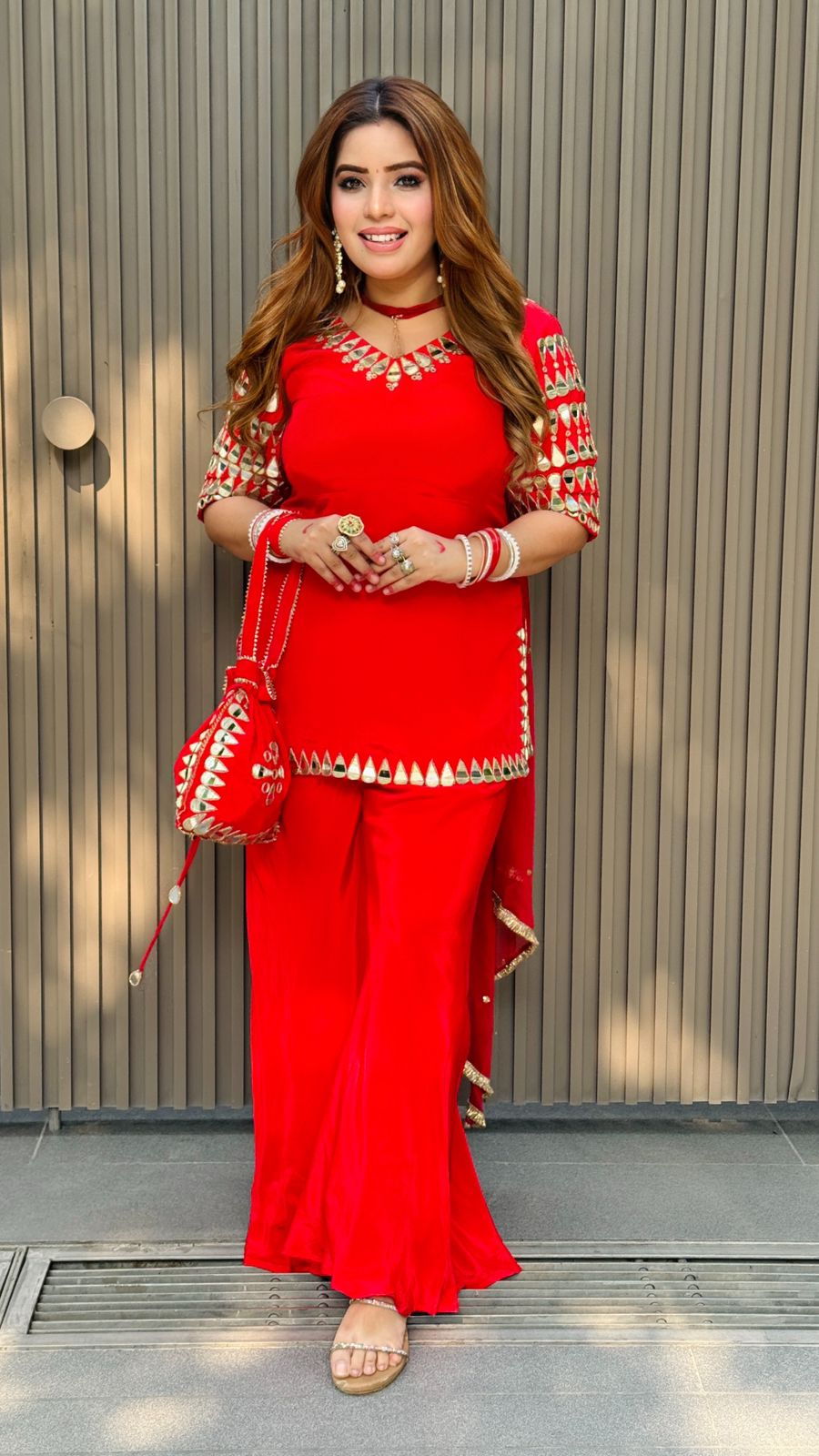 Zivara Suit Set- Red