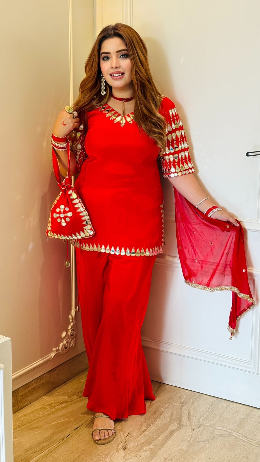 Zivara Suit Set- Red