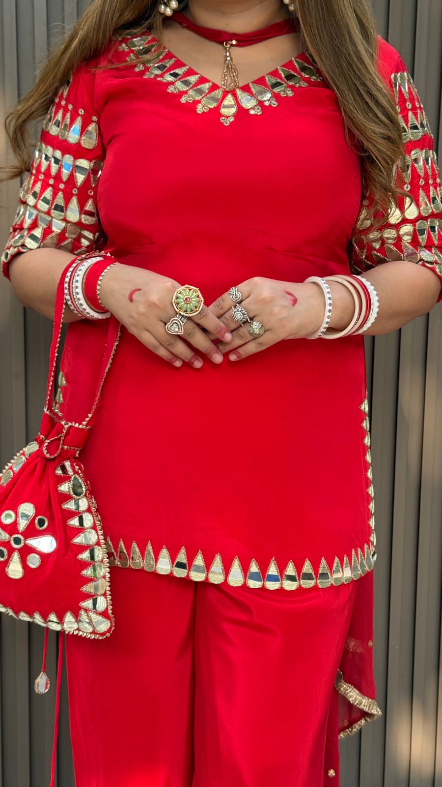 Zivara Suit Set- Red