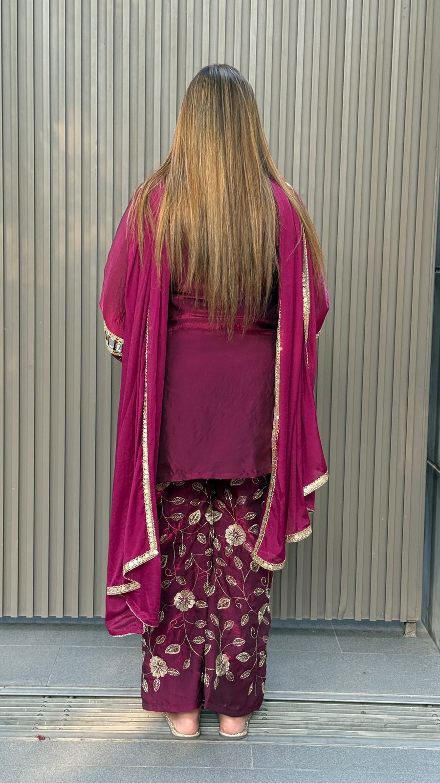 Malvika Suit- Magenta, Pink, Black