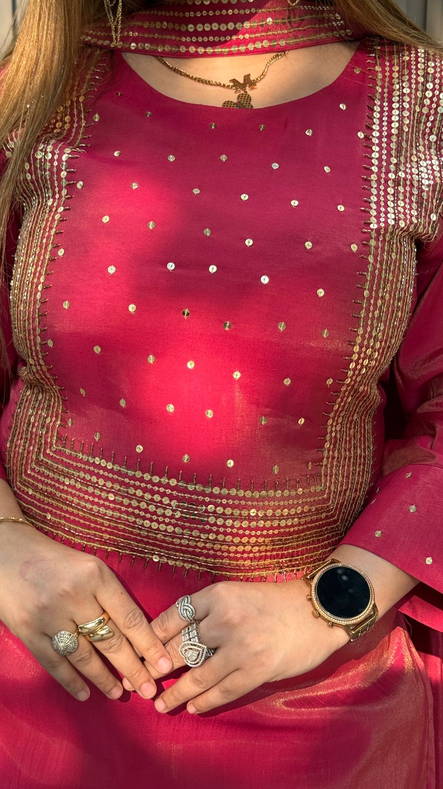 Zarina Suit Set- Black, Red, Pink, Green