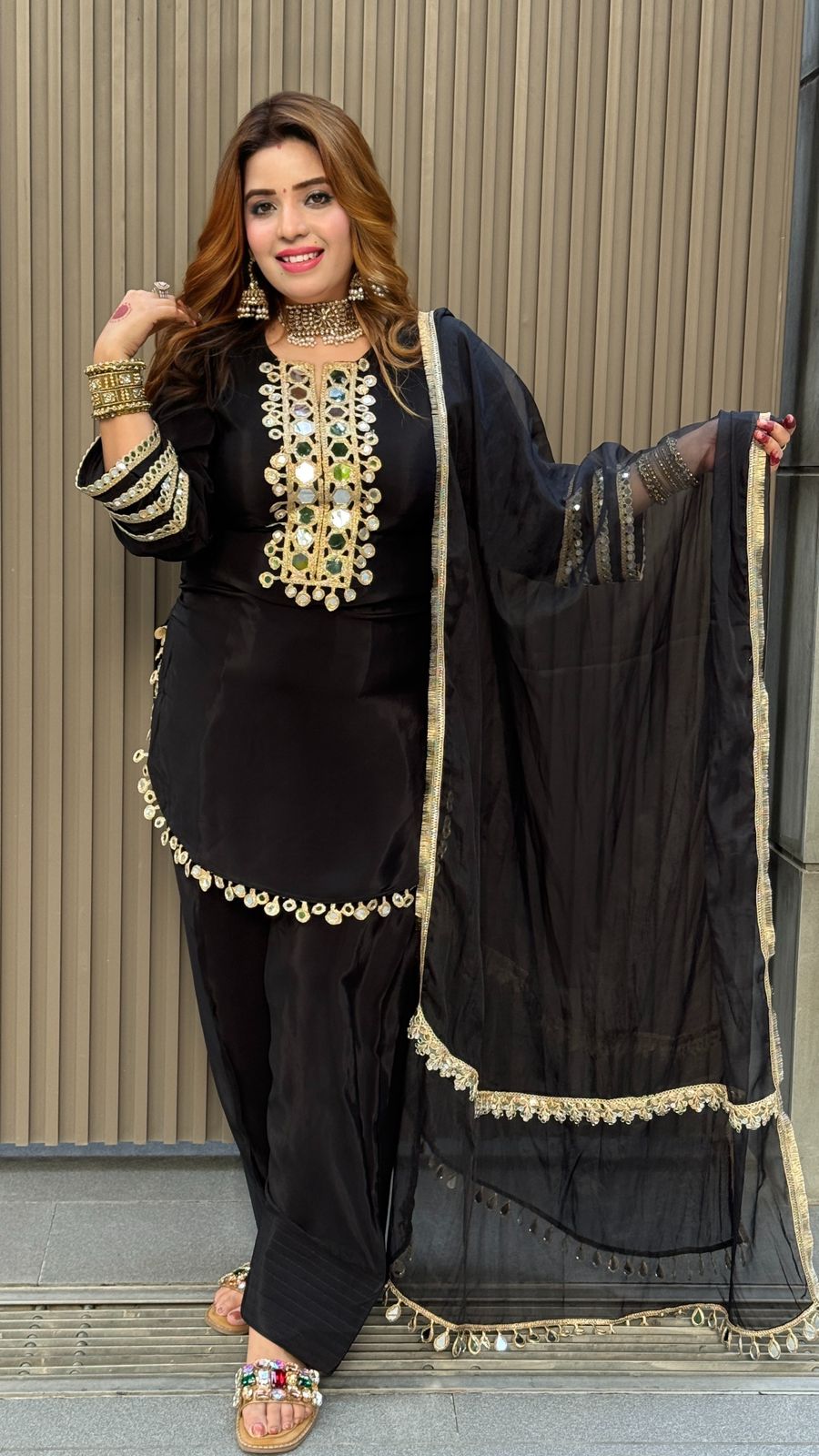 Riyana Salwar Suit- Black, Purple, Pink, Red, Yellow