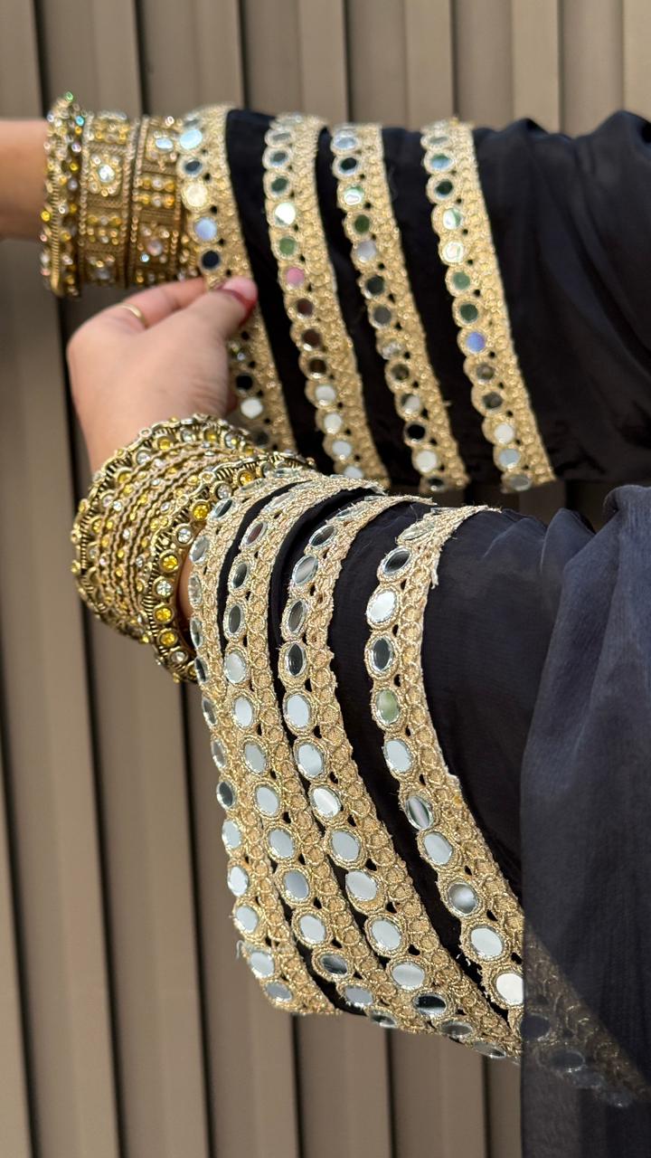 Riyana Salwar Suit- Black, Purple, Pink, Red, Yellow