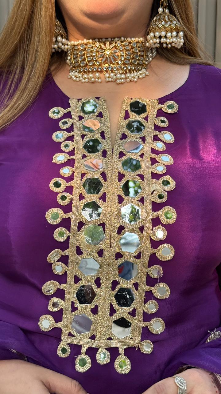 Riyana Salwar Suit- Black, Purple, Pink, Red, Yellow